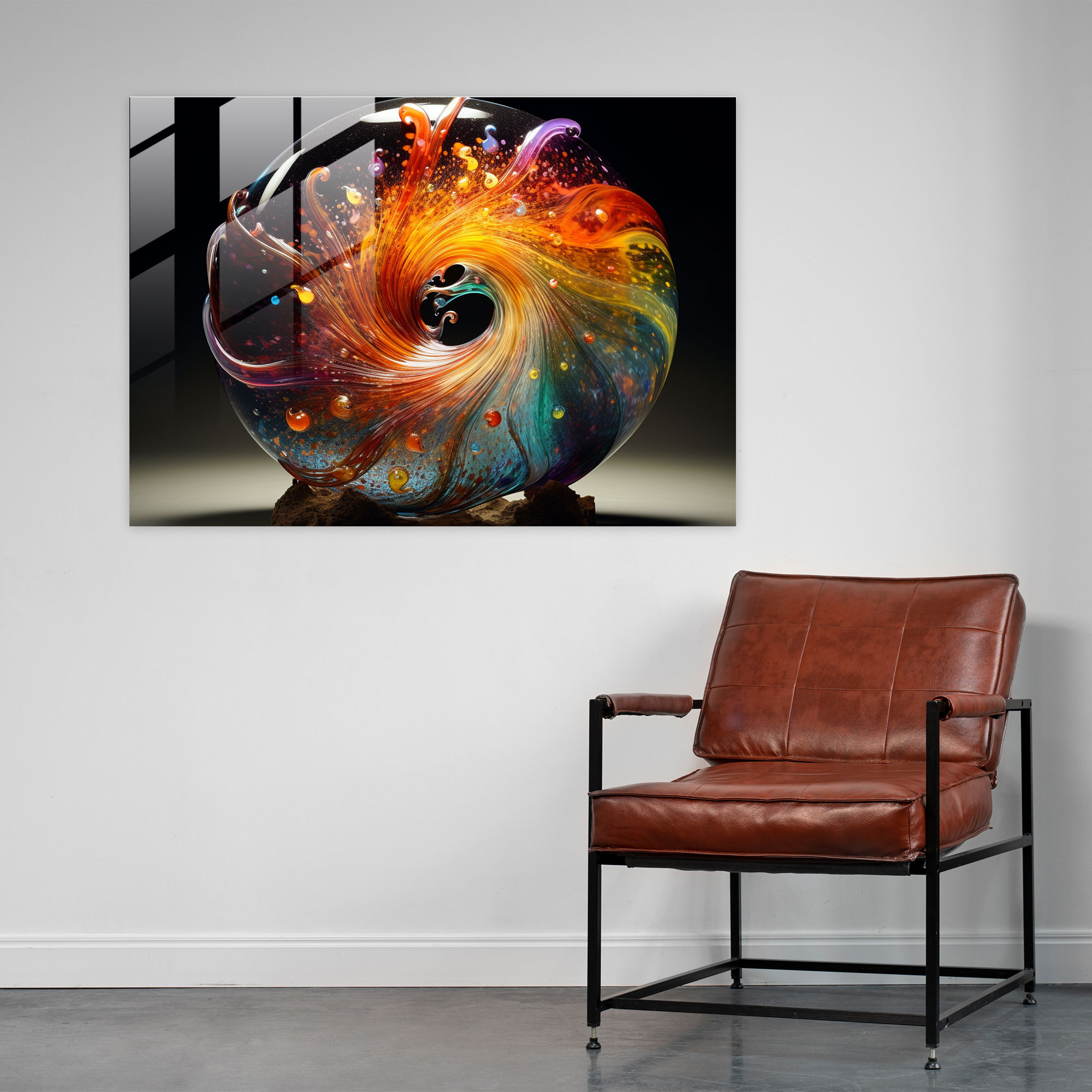 Supernova Galaxy Glass Print - Earth, Excitement, Radiant Bursts, Glass Print