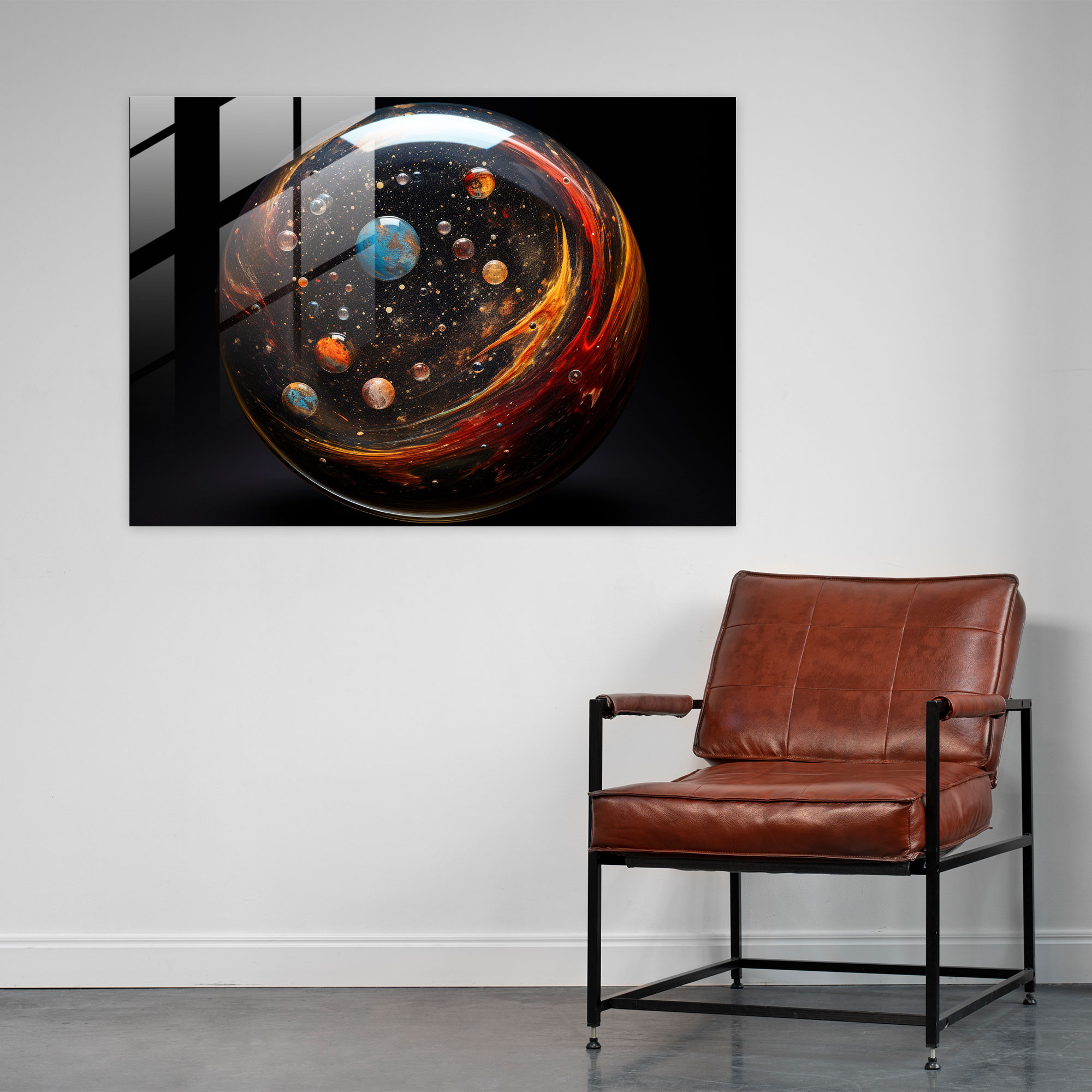 Deep Space Galaxy Glass Print - Earth, Galaxy, Deep Space, Distant Galaxies