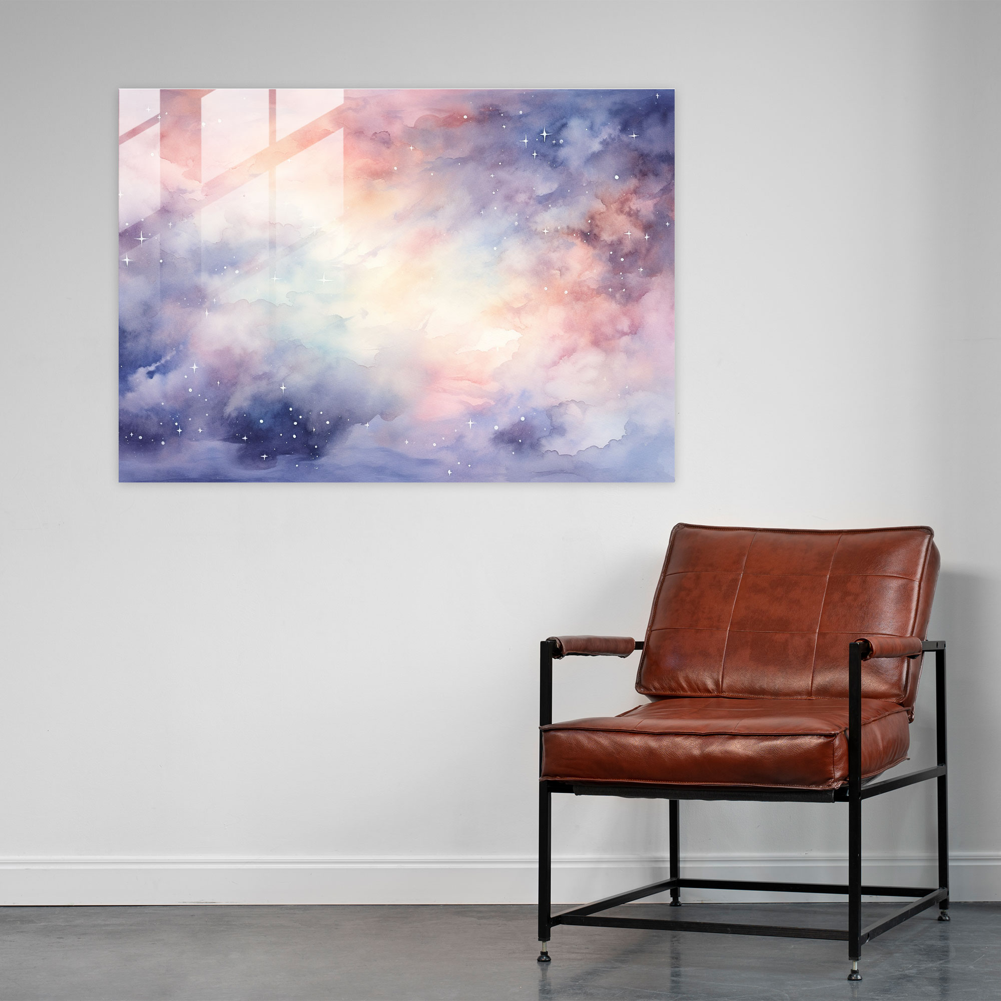 Galaxy Glass Art - Earth, Modern Art, Home Decoration, Serene