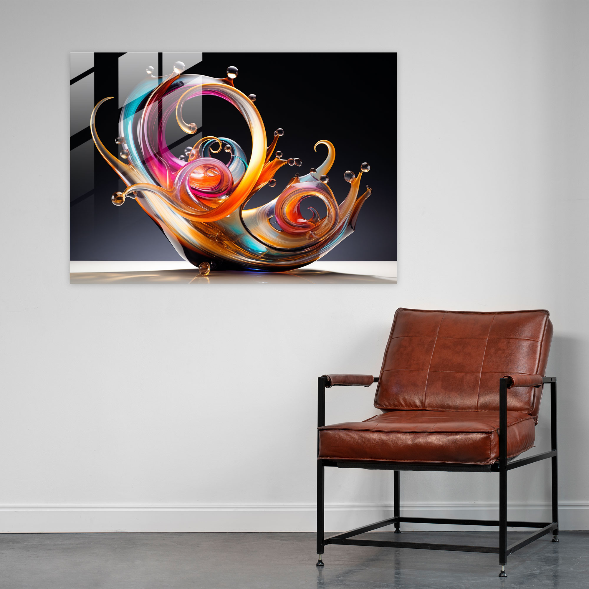 Galaxy Glass Art - Earth, Home Decoration, Three-Dimensional, Sculptural Glass Art