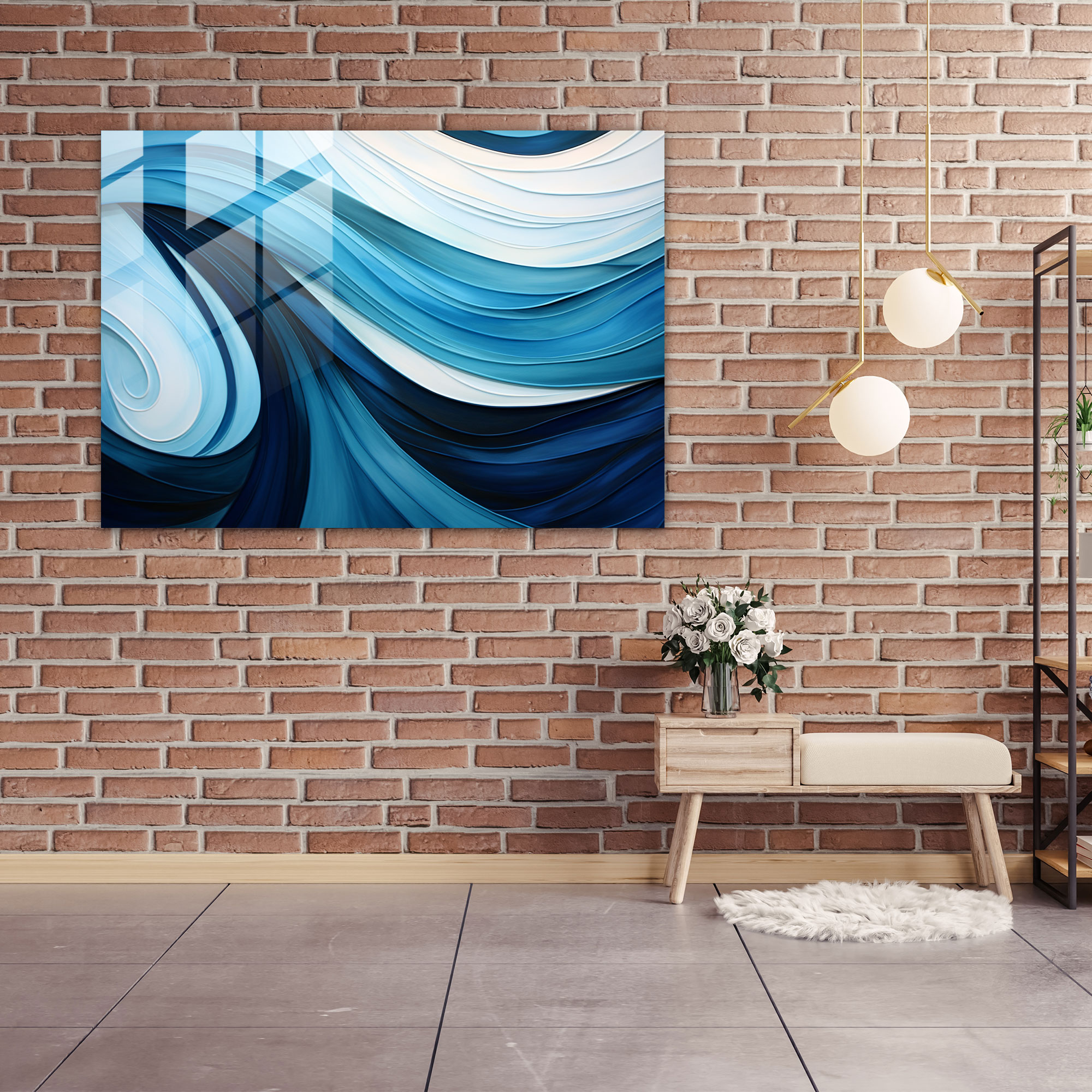 Satürn Cam Tablo - Dünya Modern Sanat Ev Dekorasyonu