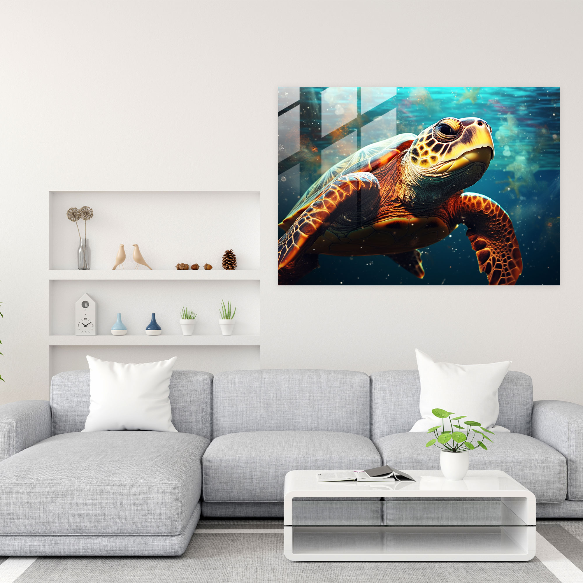 Surreal Jupiter Glass Art - Earth, Captivating, Jupiter, Glass Wall Art