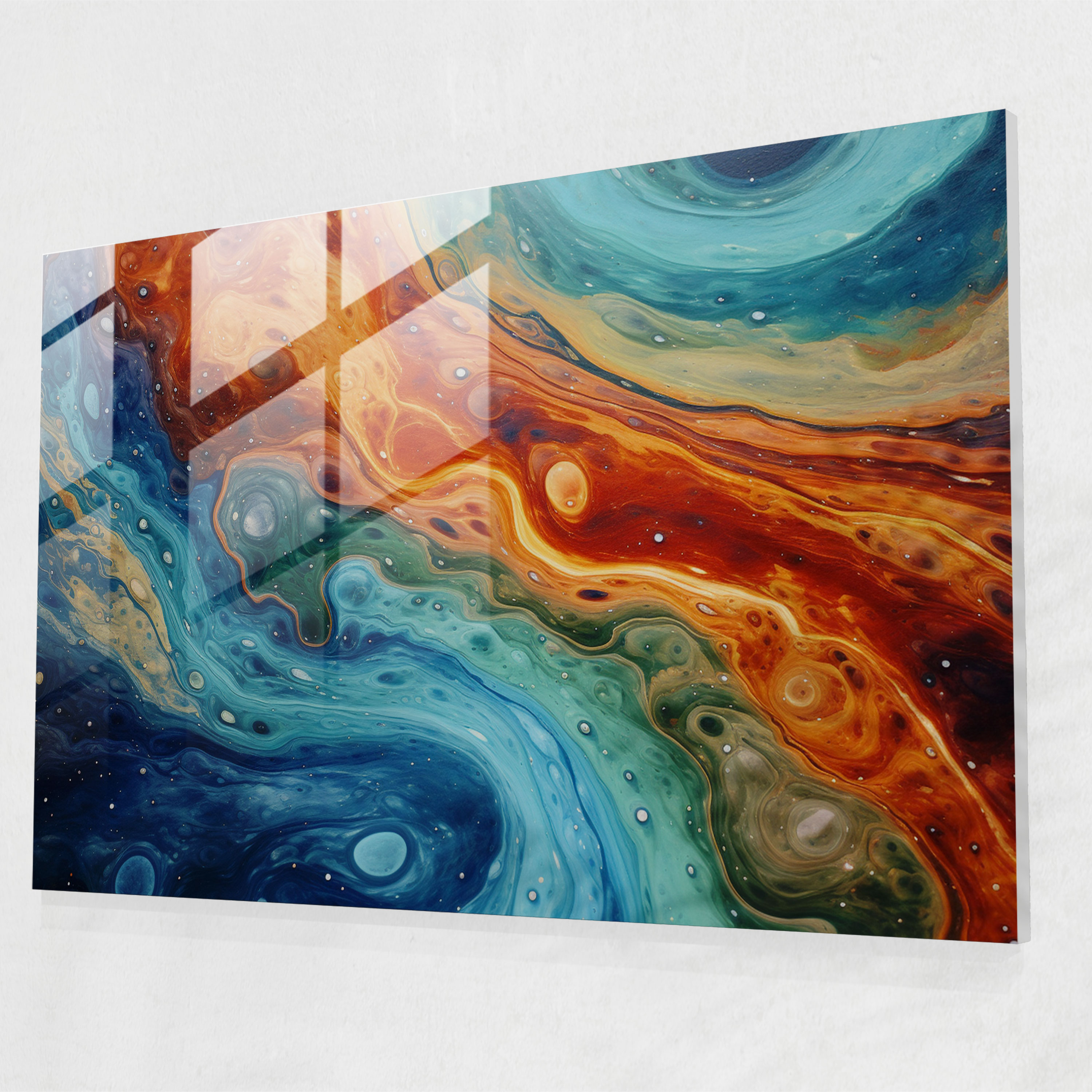 Abstract Glass Print Of Jupiter - Earth, Jupiter, Glass Print, Celestial Beauty