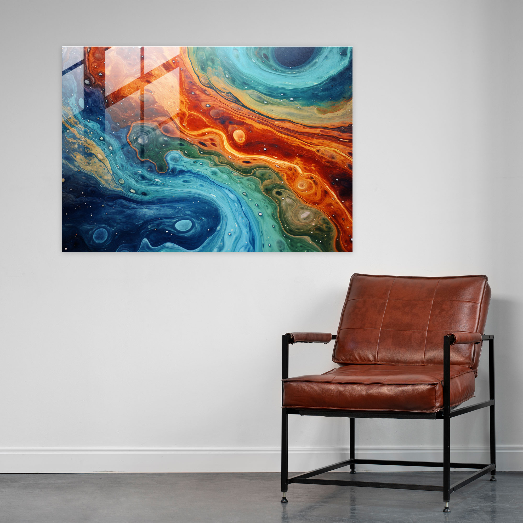 Abstract Glass Print Of Jupiter - Earth, Jupiter, Glass Print, Celestial Beauty