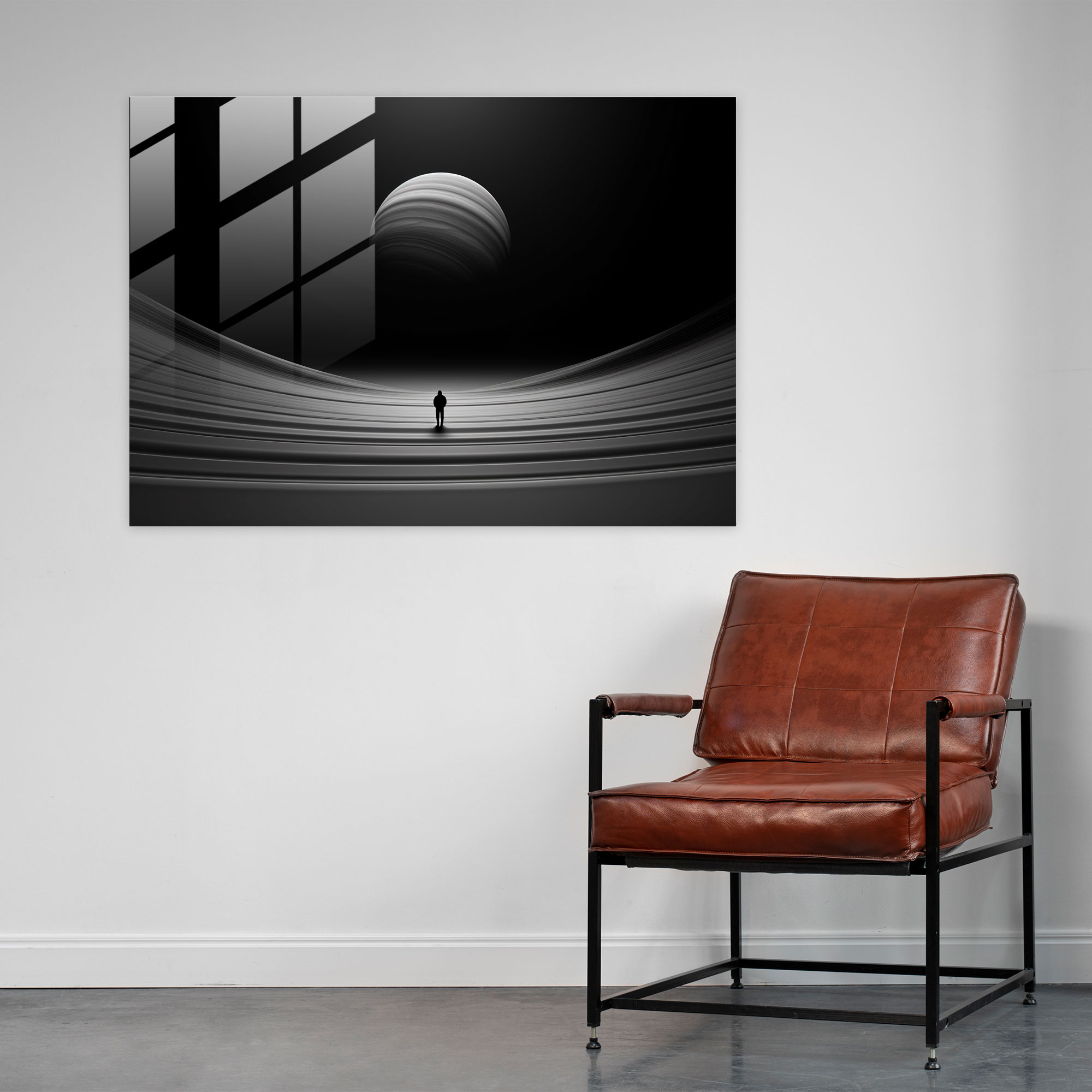 Minimalist Glass Print Of Jupiter - Earth, Glass Wall Art, Home Decoration, Glass Art