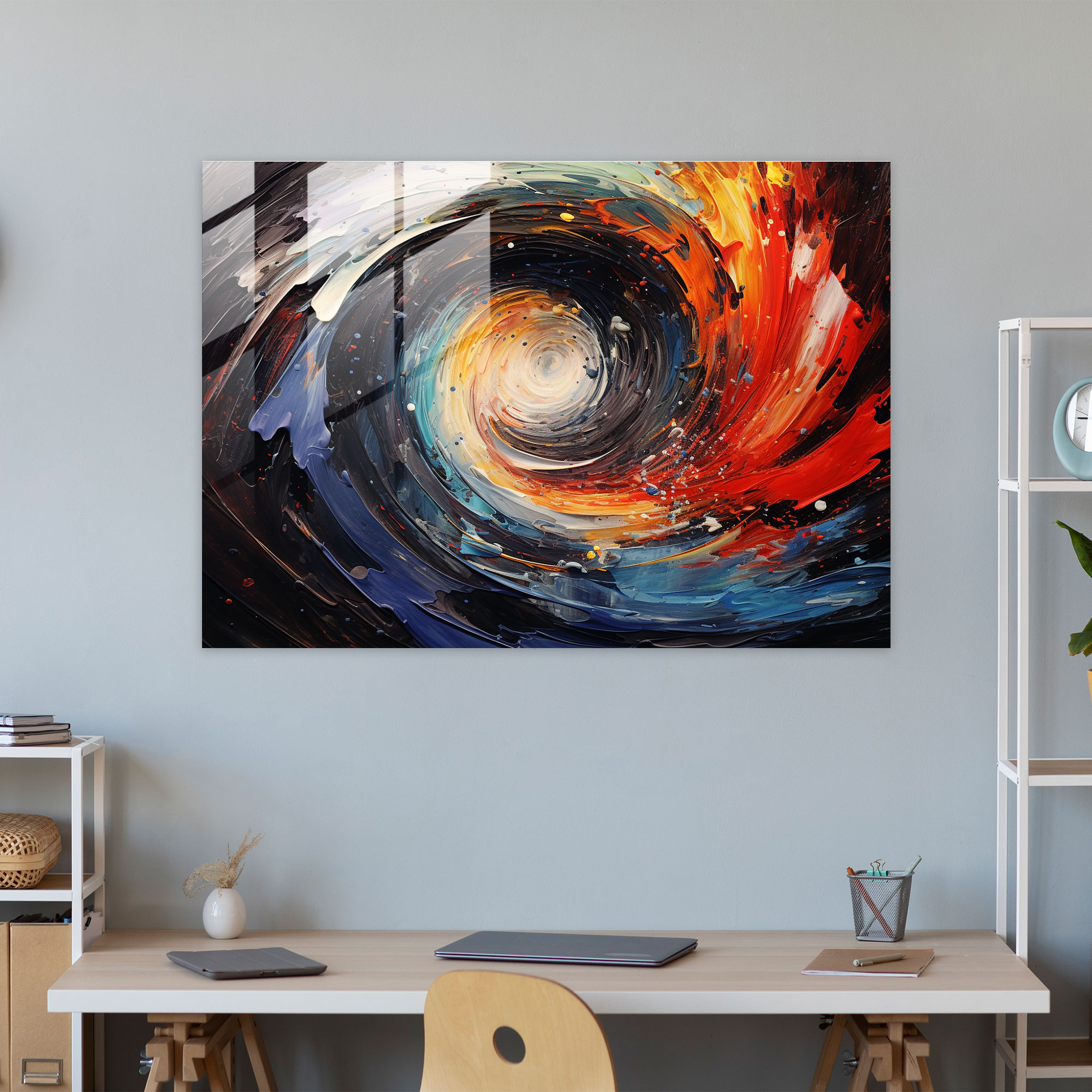 Black Hole Glass Print - Earth, Colorful, Wall Decoration, Glass Wall Art