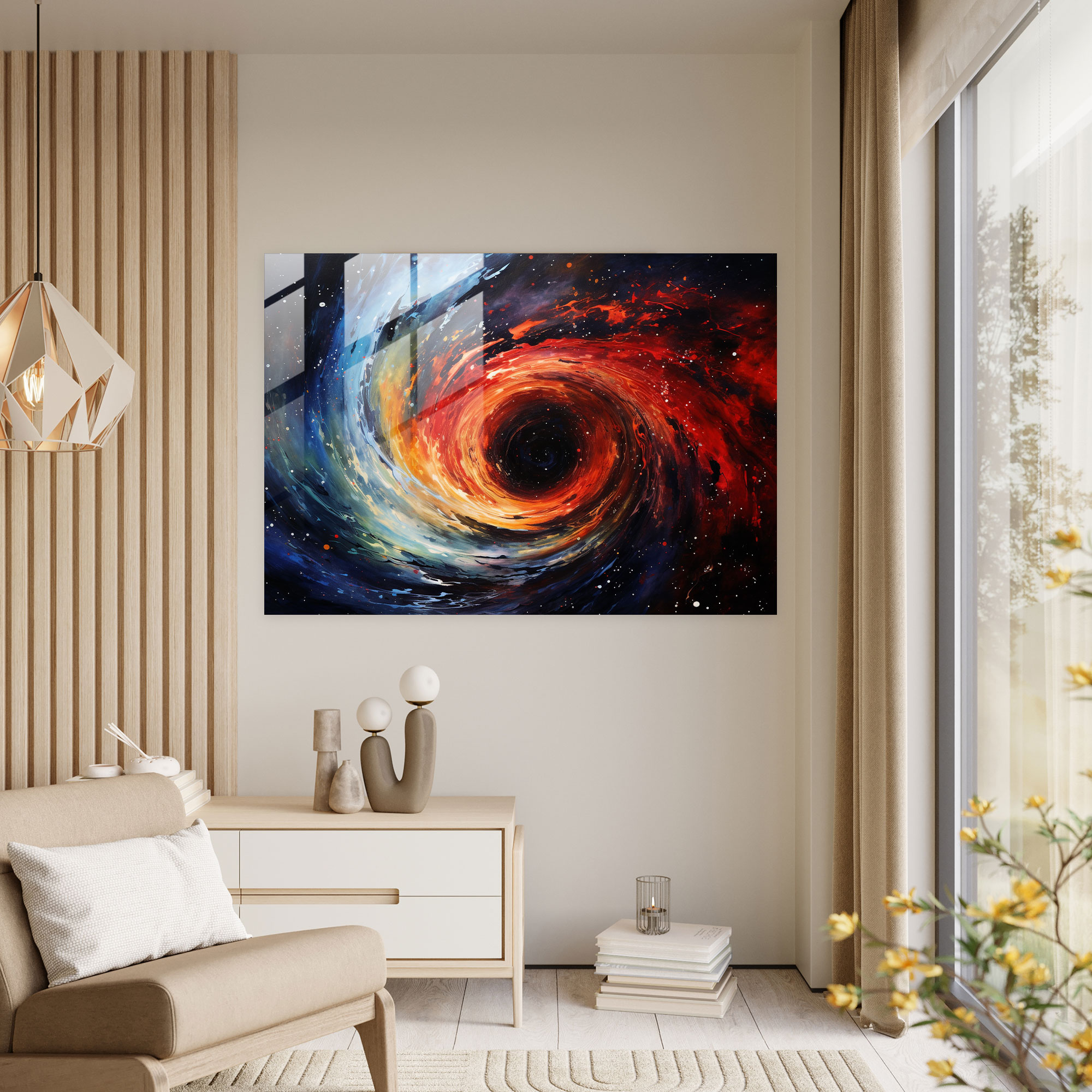 Black Hole Glass Print - Earth, Glass Wall Art, Glass Print, Glass Art