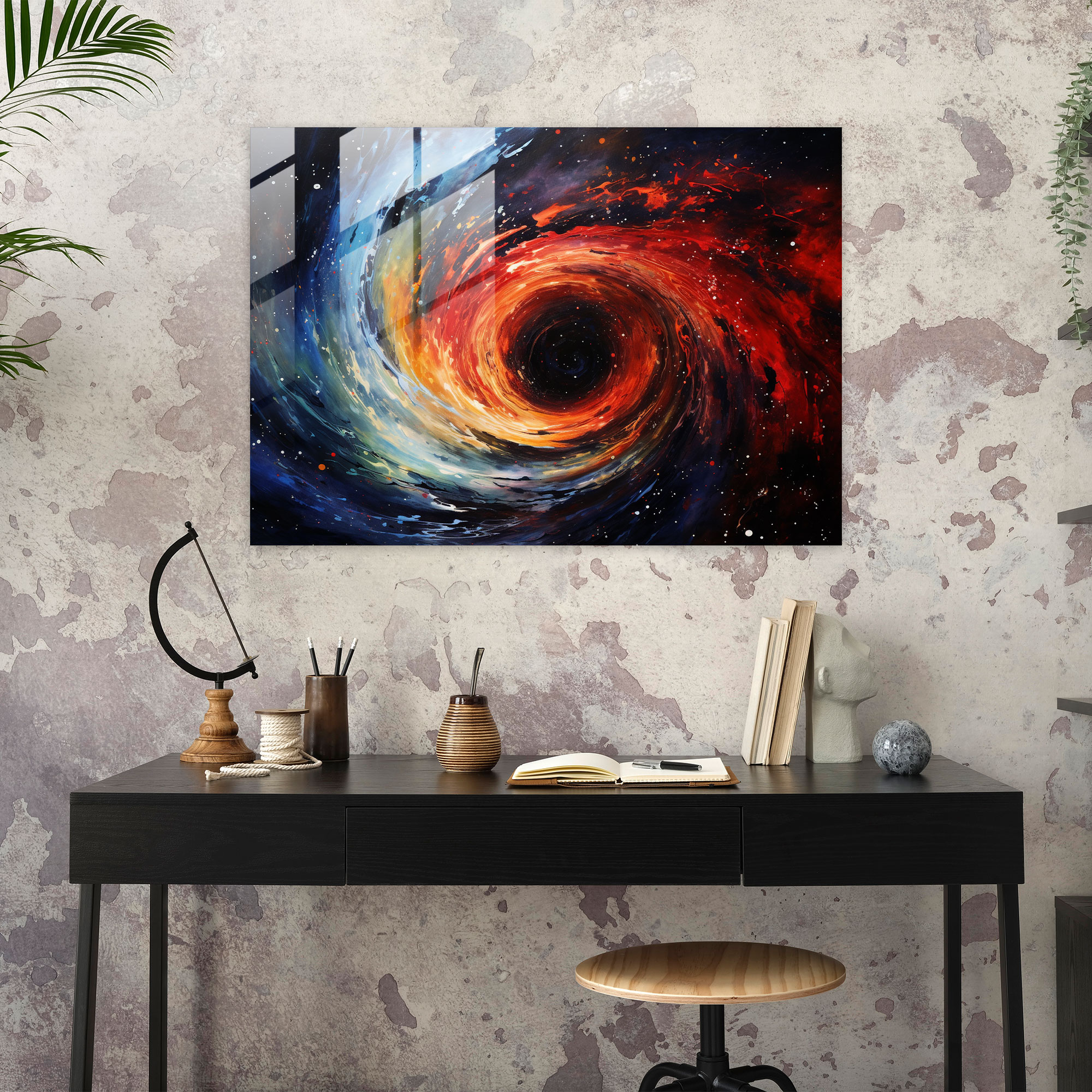 Black Hole Glass Print - Earth, Glass Wall Art, Glass Print, Glass Art