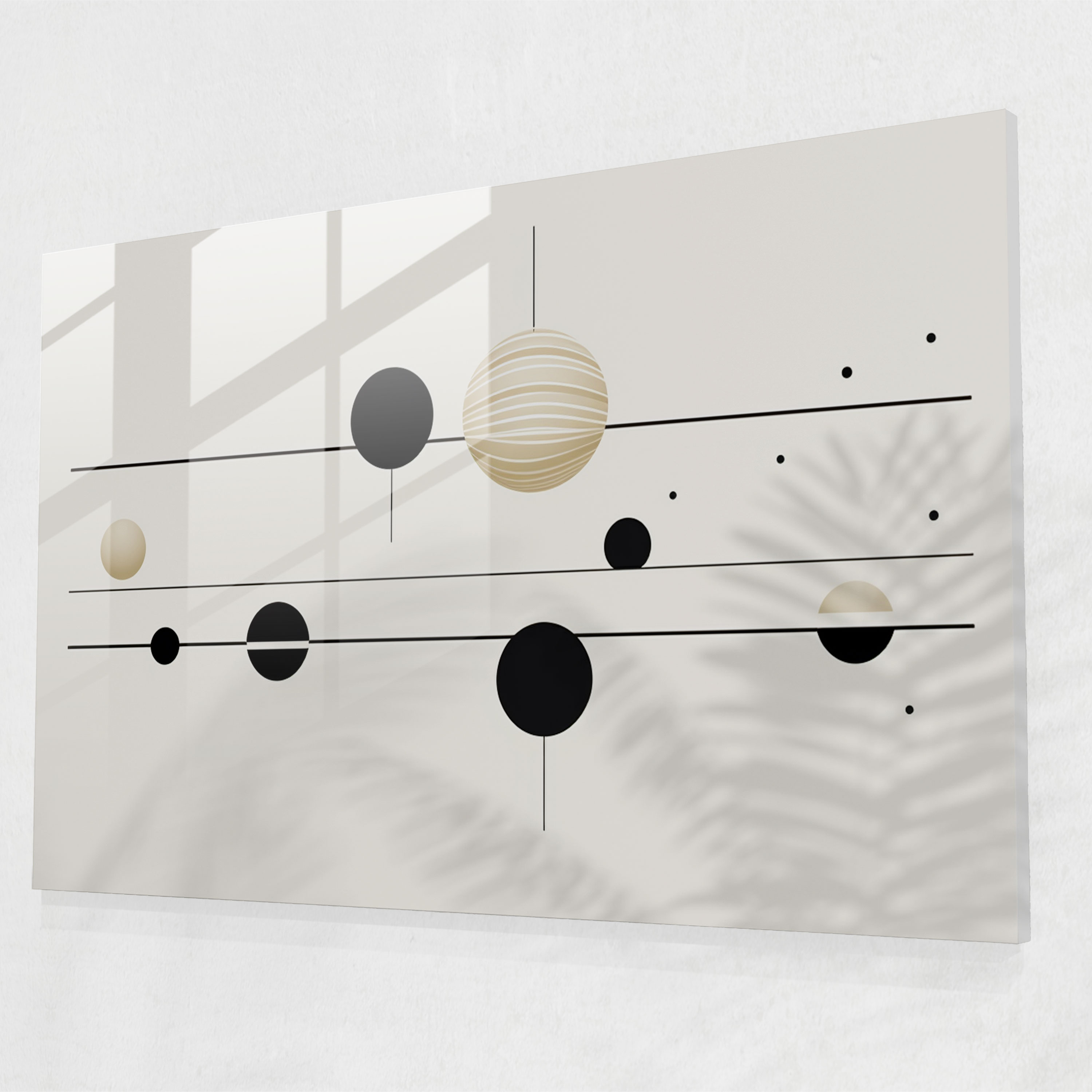 Minimalist Planets Glass Print - Earth, Wall Decoration, Glass Wall Art, White Background