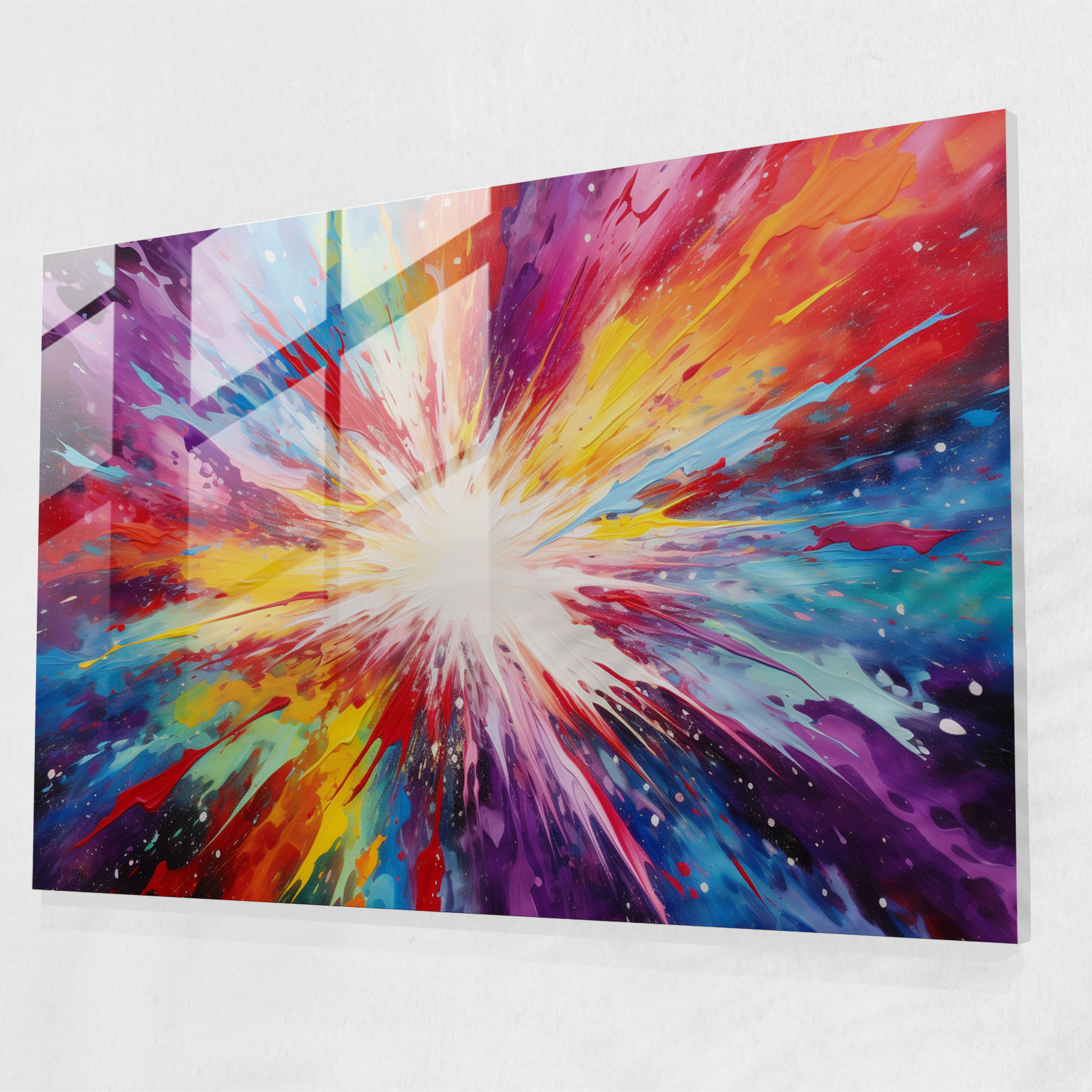 Jupiter Explosion Glass Print - Earth, Glass Print, Glass Art, Vibrant Colors