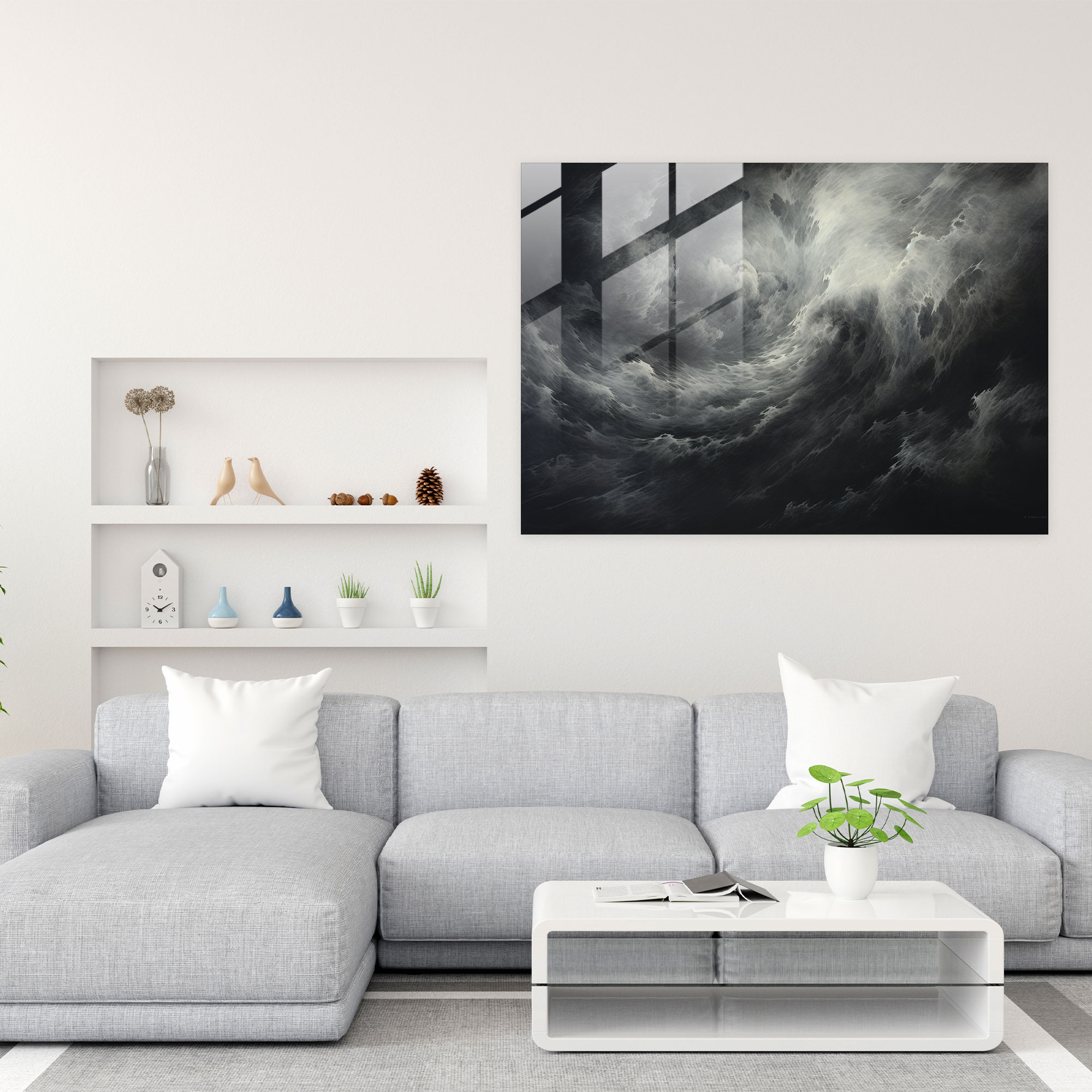 Jupiter Dynamics Glass Print - Earth, Wall Decoration, Atmospheric Dynamics, Glass Wall Art