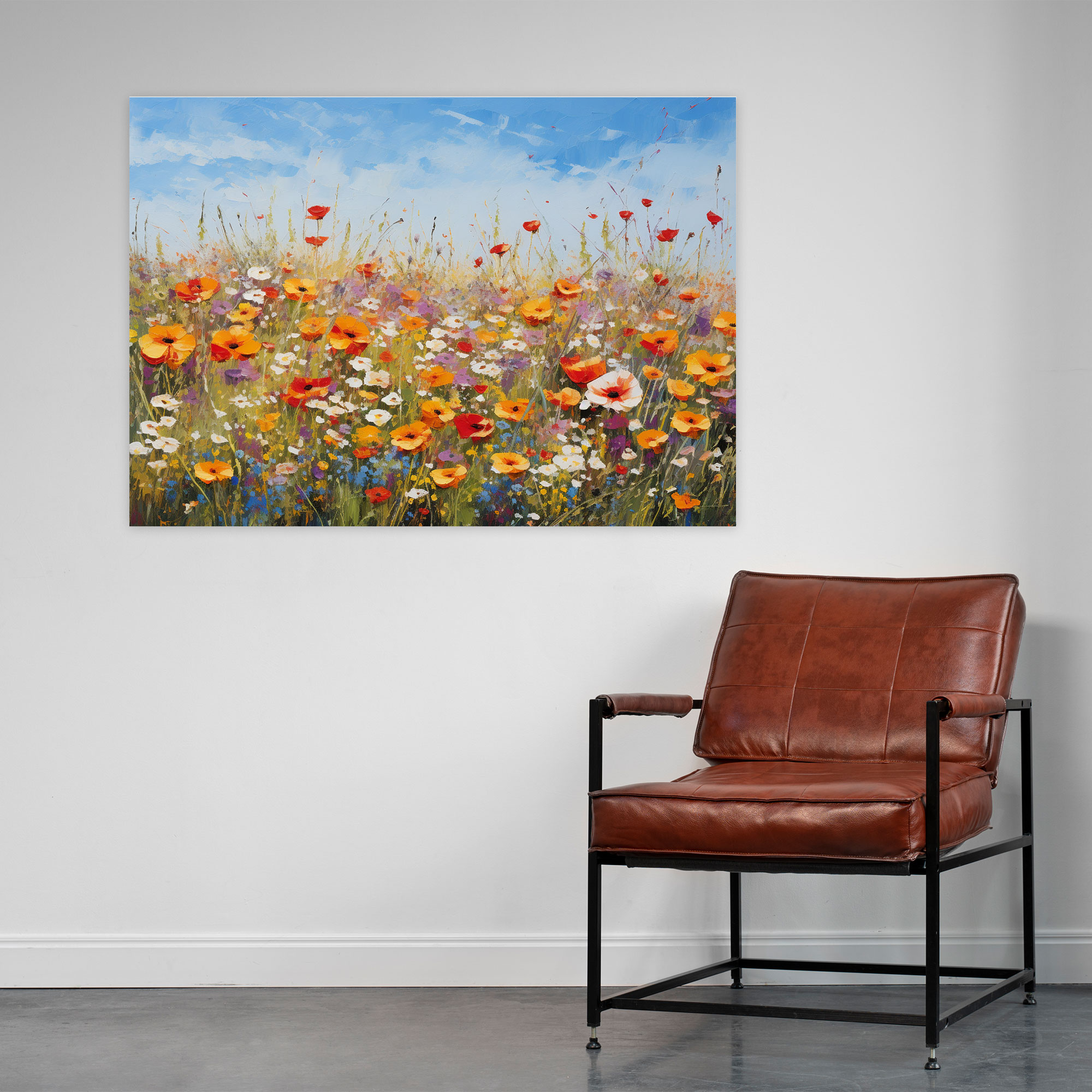 Earth Wall Art Decor - Earth, Blooming Wildflowers, Earth, Home Decoration