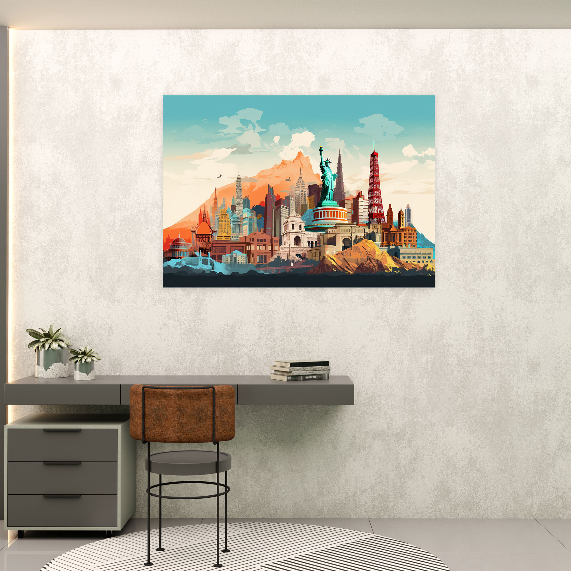 Dünya Pop Sanat Kanvas Tablo - Duvar Süslemesi