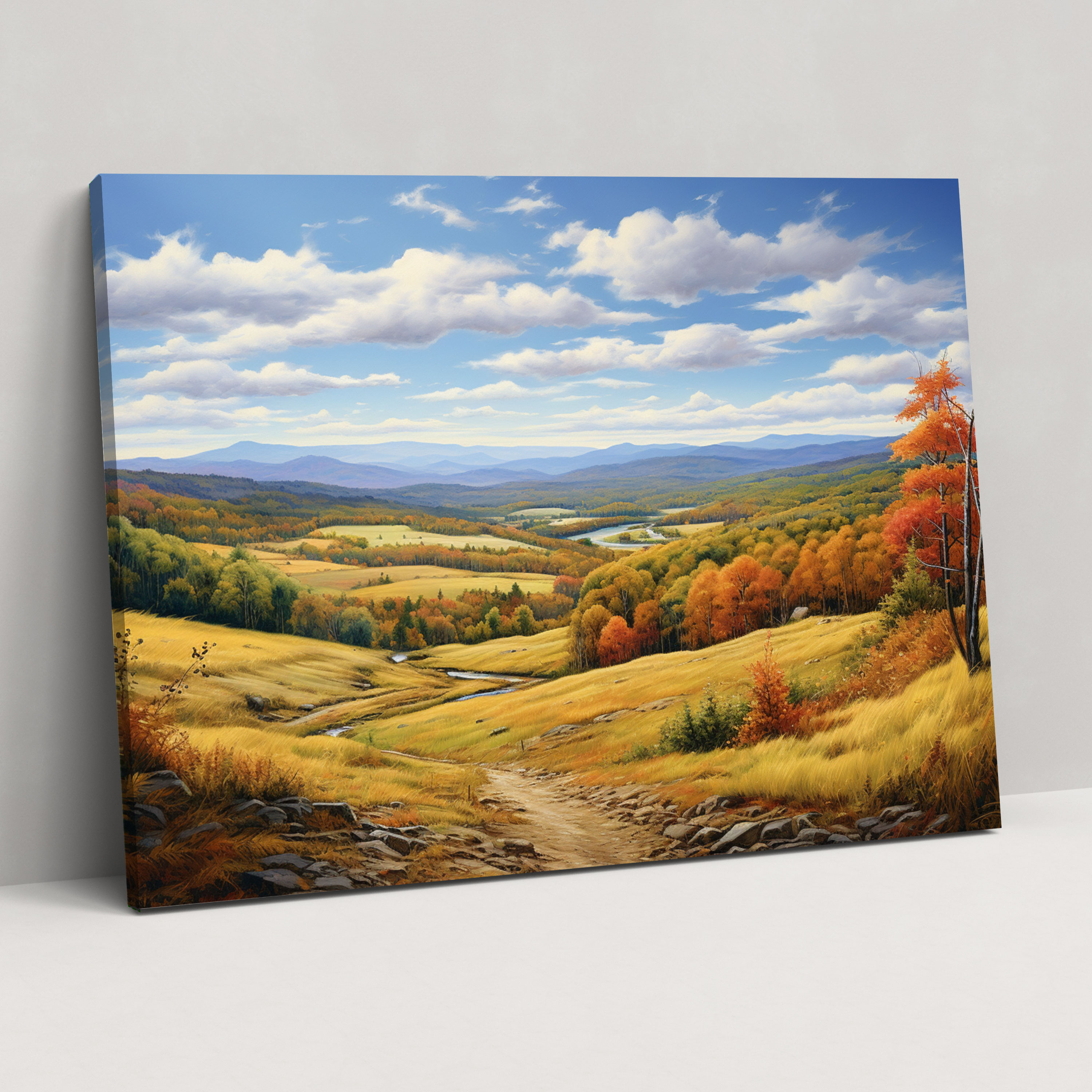 Earth Canvas Wall Decoration - Earth, Serene Countryside Landscape, Canvas, Wall Decoration