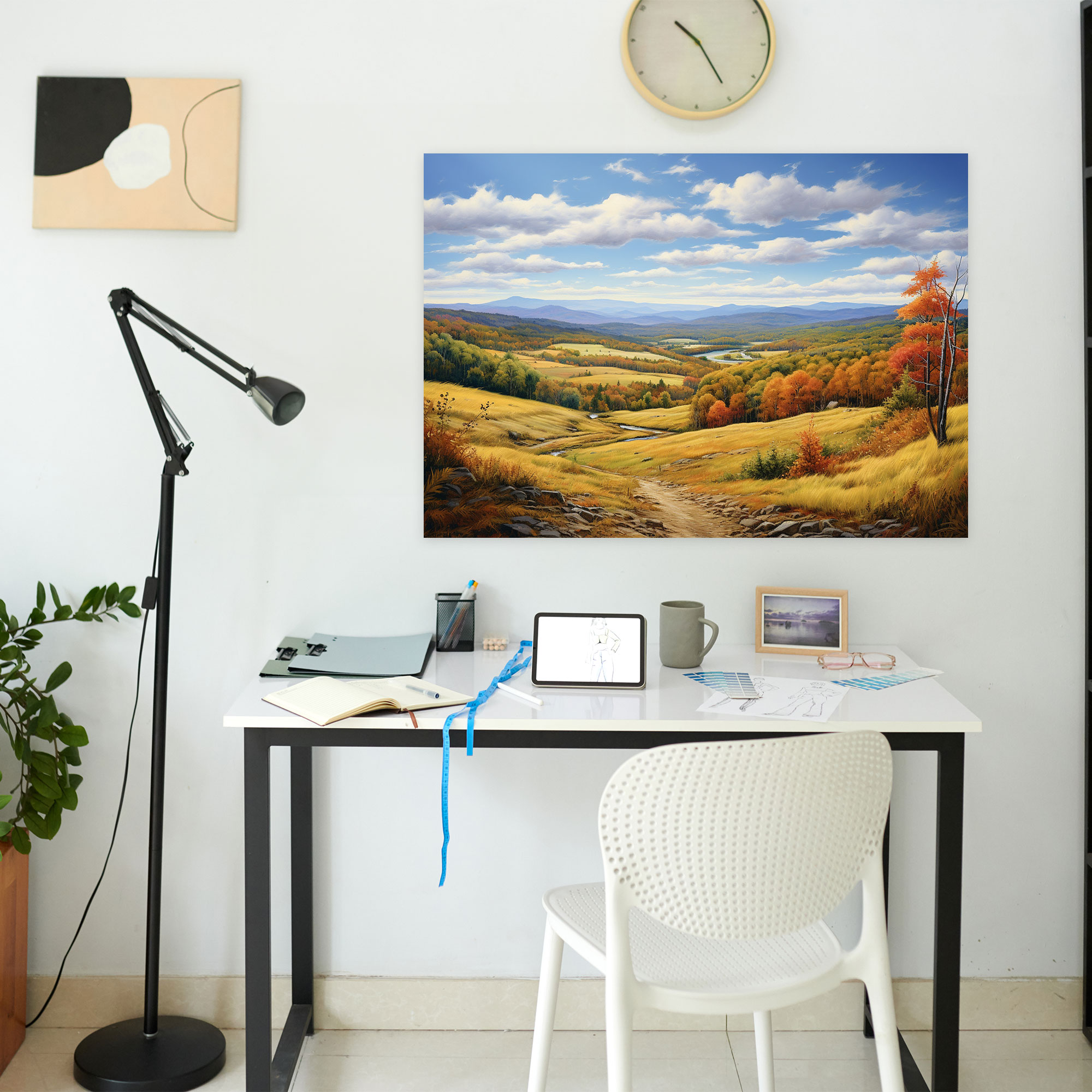 Earth Canvas Wall Decoration - Earth, Serene Countryside Landscape, Canvas, Wall Decoration