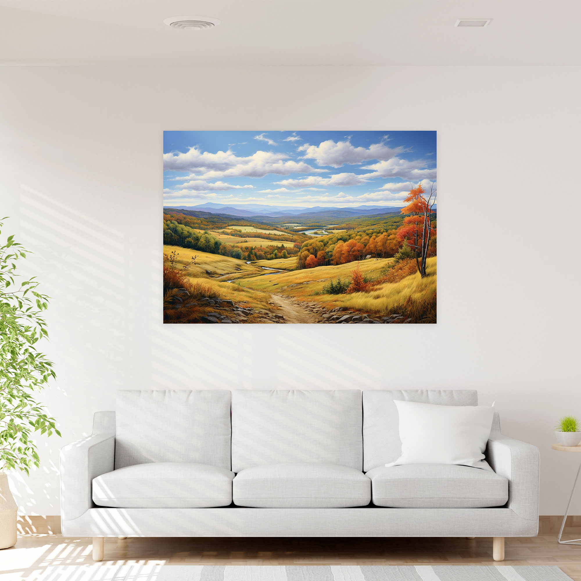 Earth Canvas Wall Decoration - Earth, Serene Countryside Landscape, Canvas, Wall Decoration
