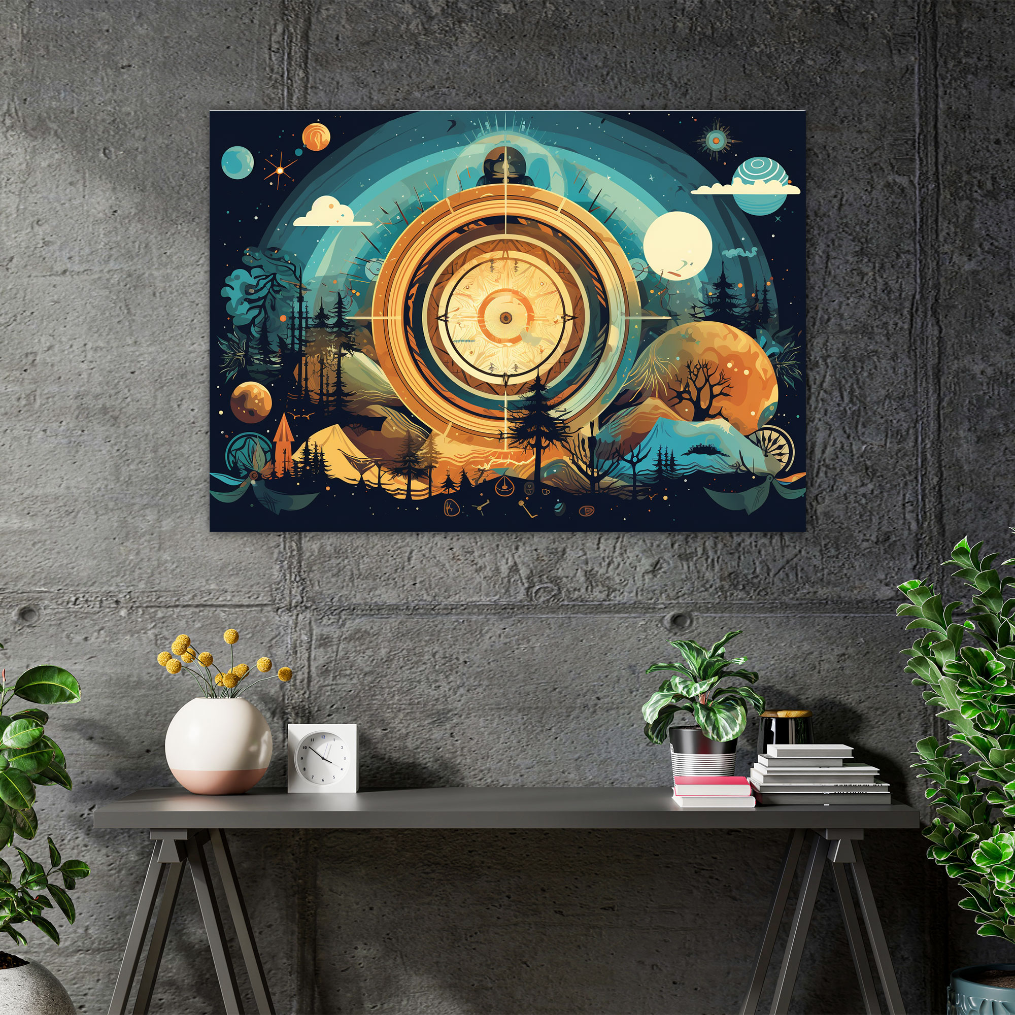 Interconnected Earth Canvas Print - Earth, Wall Art, Wall Decoration, Graphic Design