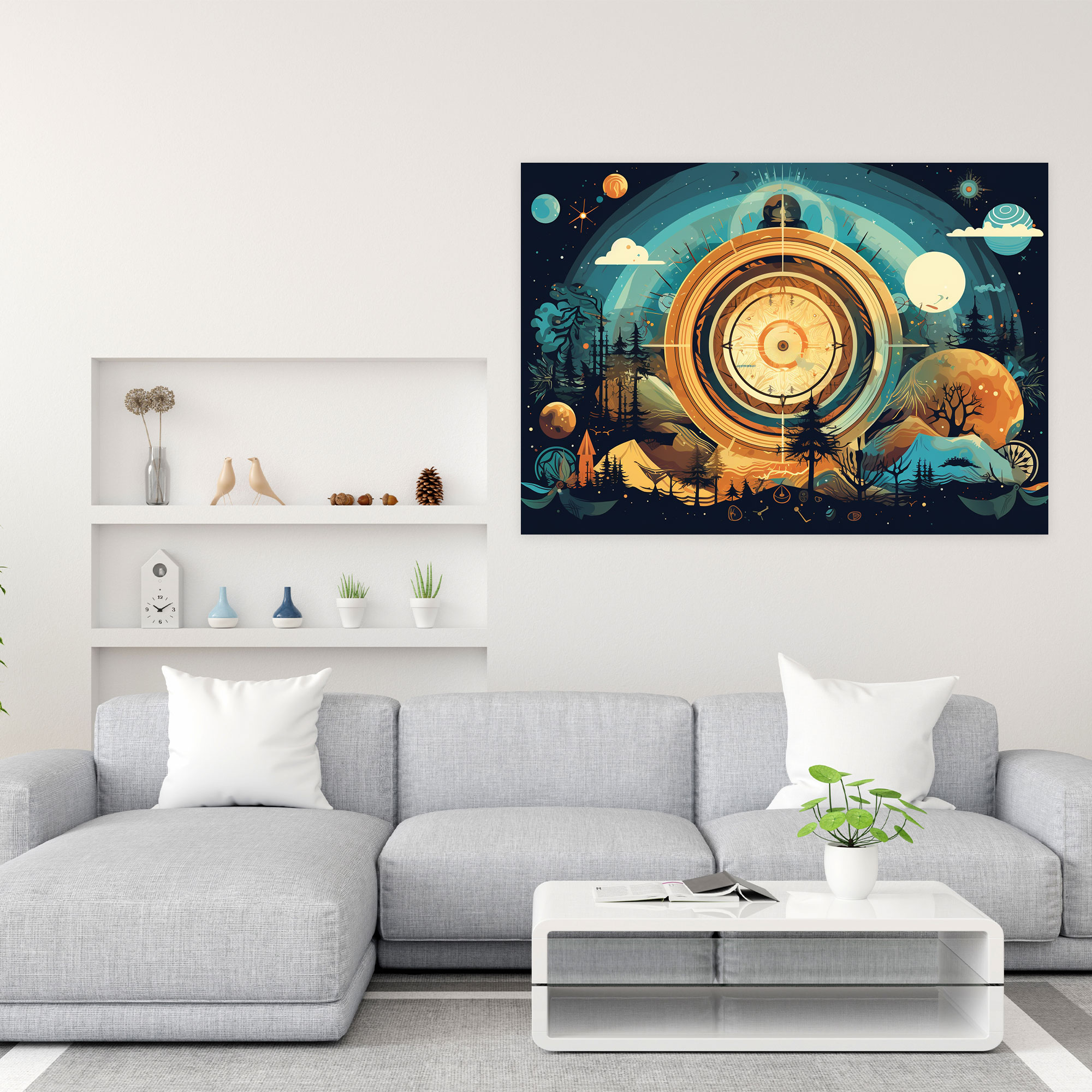 Interconnected Earth Canvas Print - Earth, Wall Art, Wall Decoration, Graphic Design