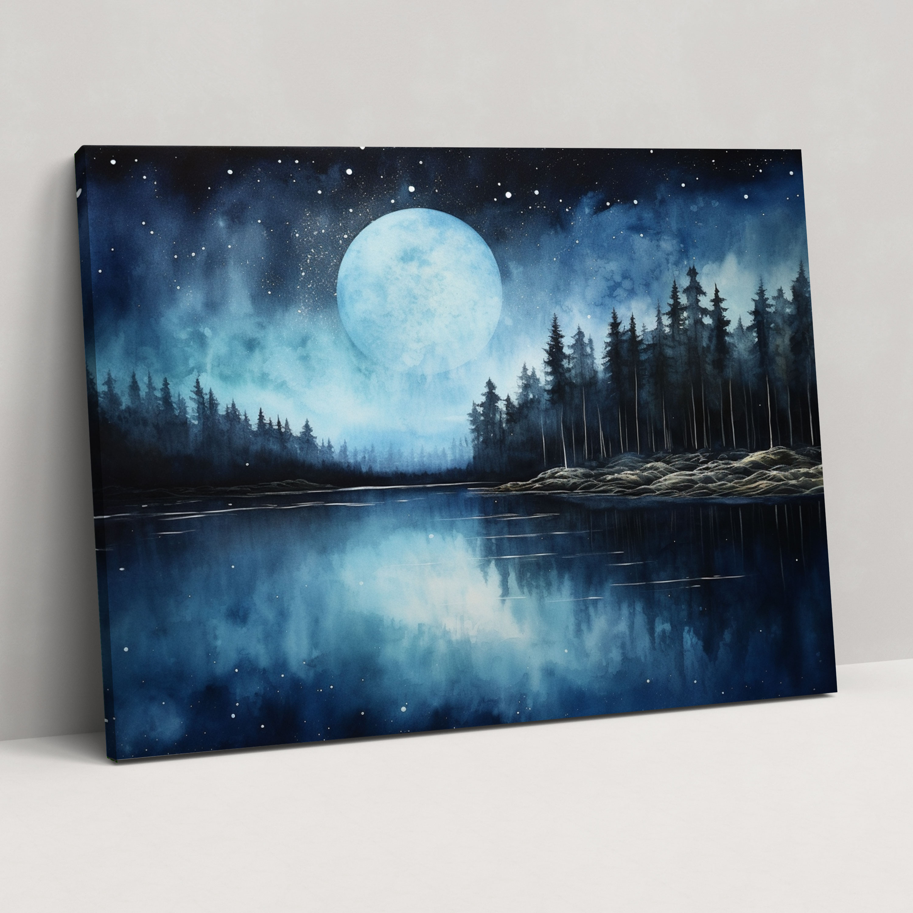 Moonlit Serenity Canvas Print - Earth, Canvas Print, Canvas, Serene