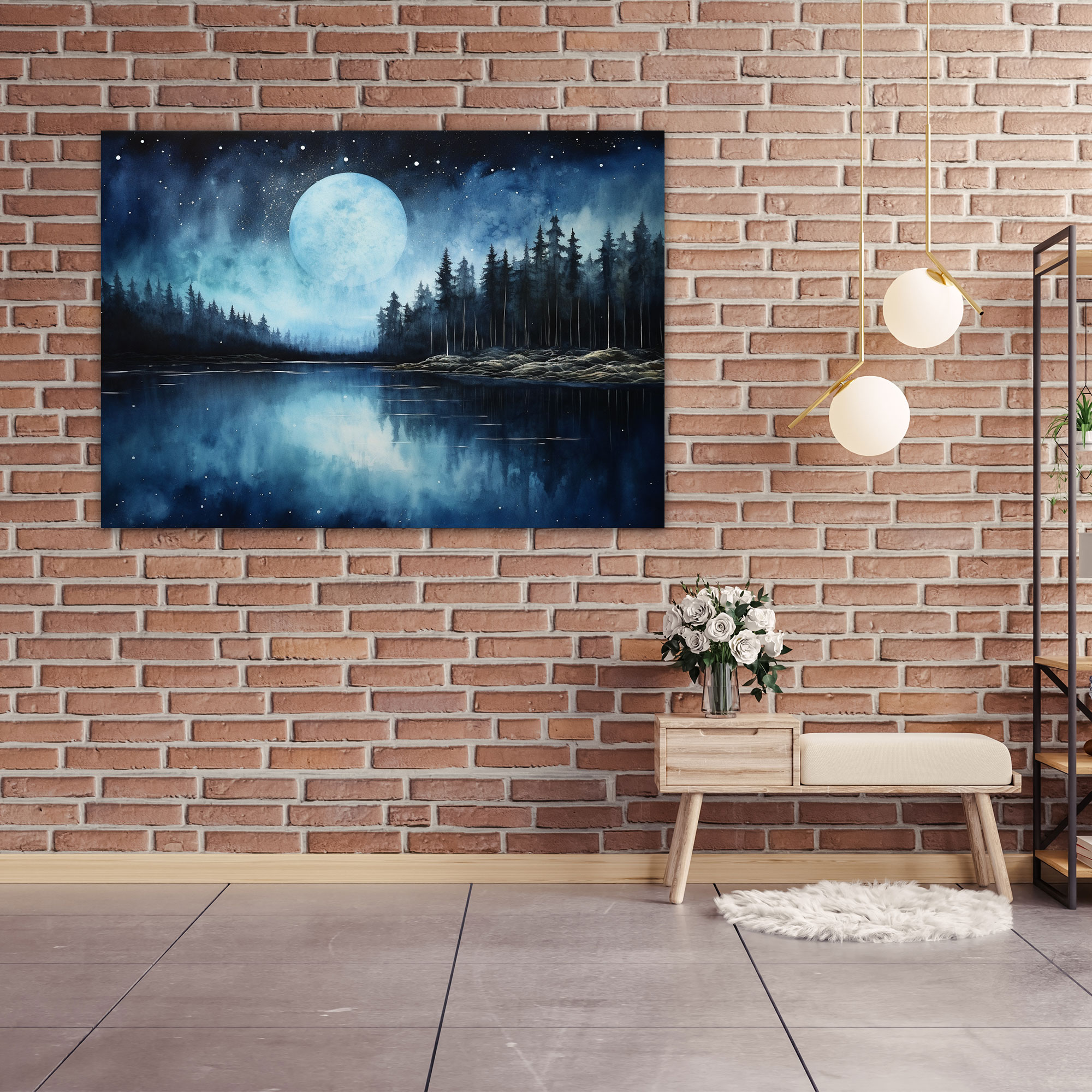 Moonlit Serenity Canvas Print - Earth, Canvas Print, Canvas, Serene