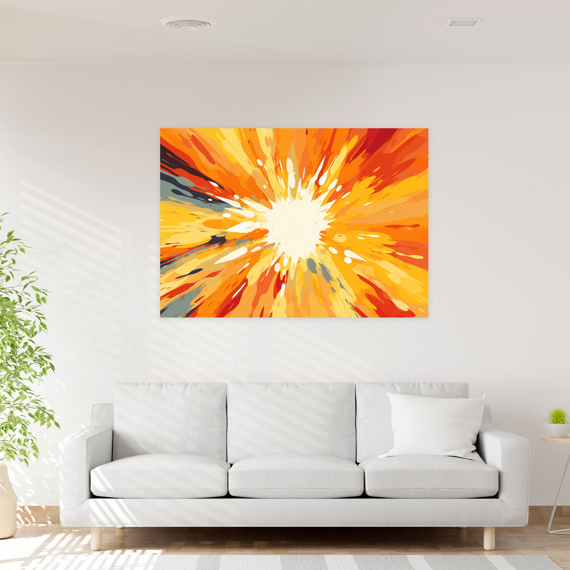 Radiant Sunburst Wall Art - Earth, Canvas Print, Wall Decoration, Wall Art