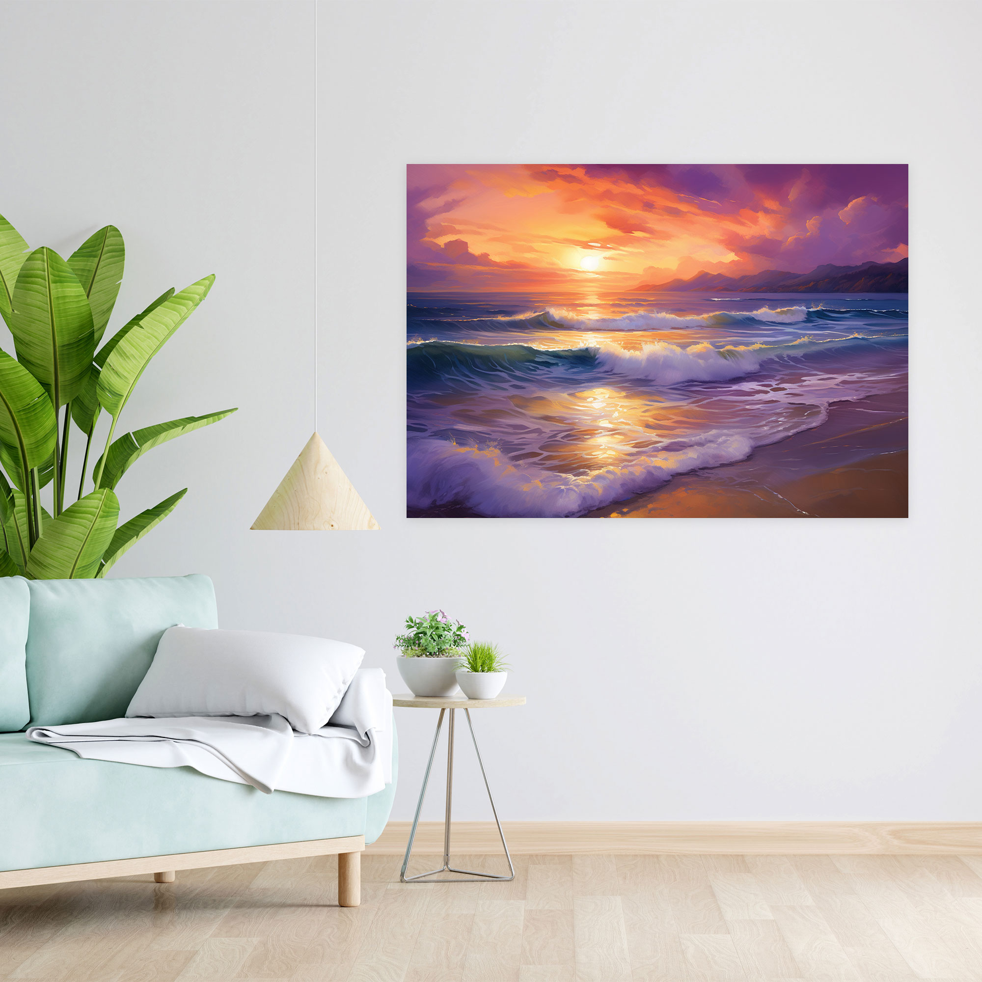 Majestic Sunset Canvas Print - Earth, Home Decoration, Canvas Wall Art, Hues Of Orange