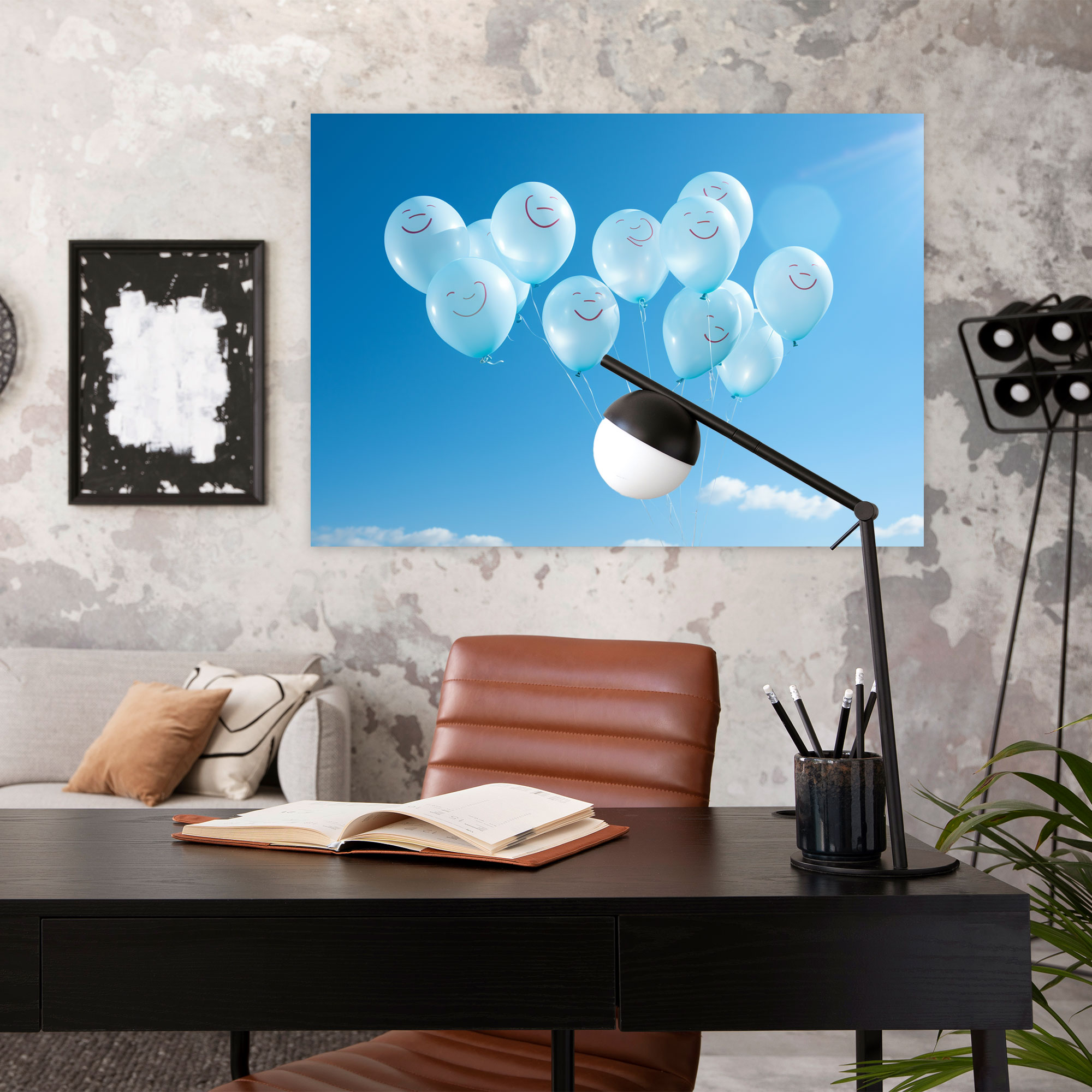 Sunshine Balloons Wall Decoration - Earth, Joyful Atmosphere, Sun, Clear Blue Skies