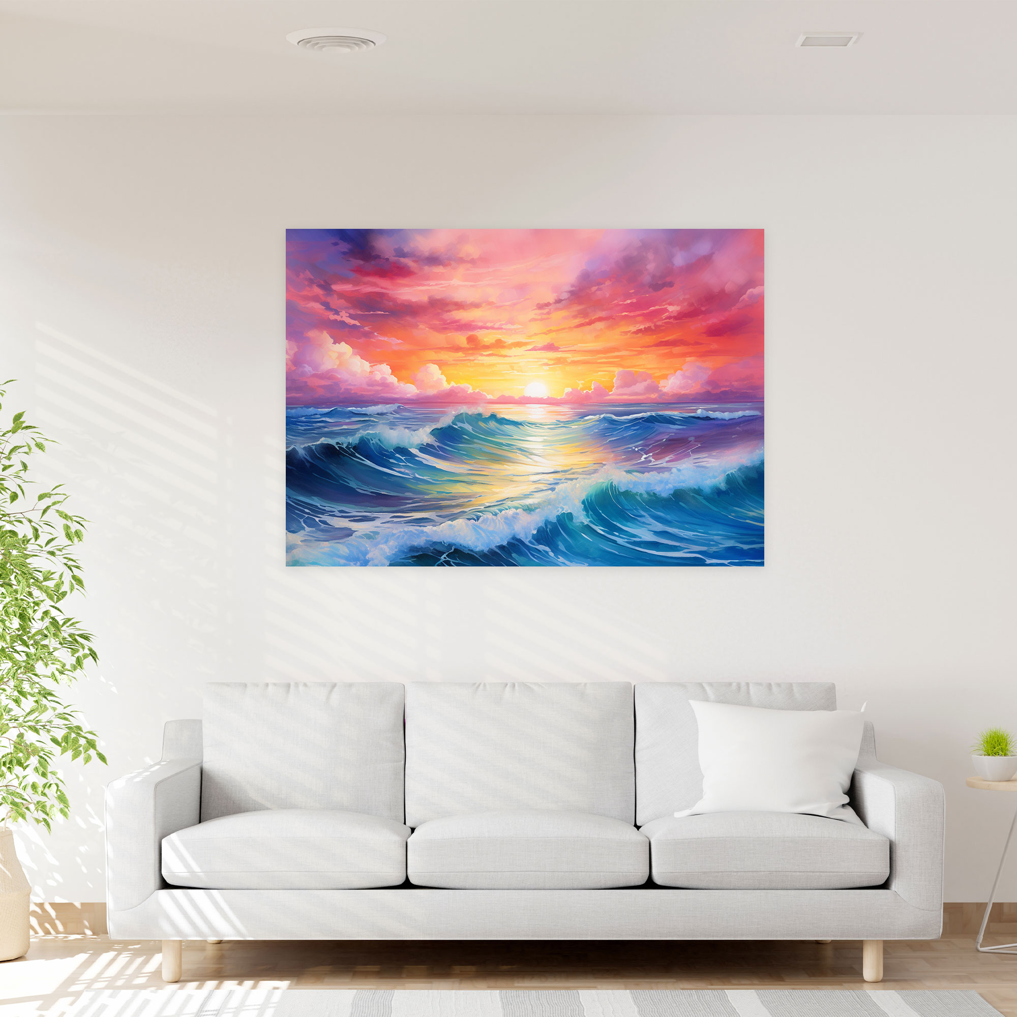 Sunset Canvas Print - Earth, Sunset, Wall Decoration, Canvas Wall Art