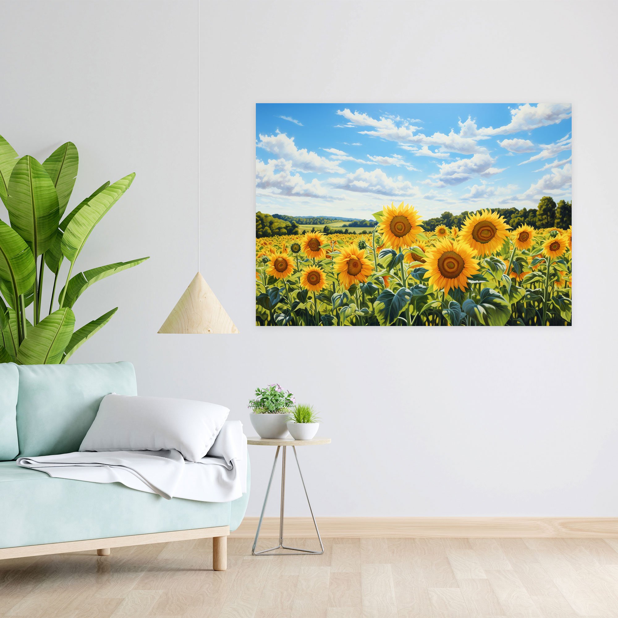 Sunflower Field Canvas Print - Earth, Canvas Wall Art, Canvas Print, Canvas