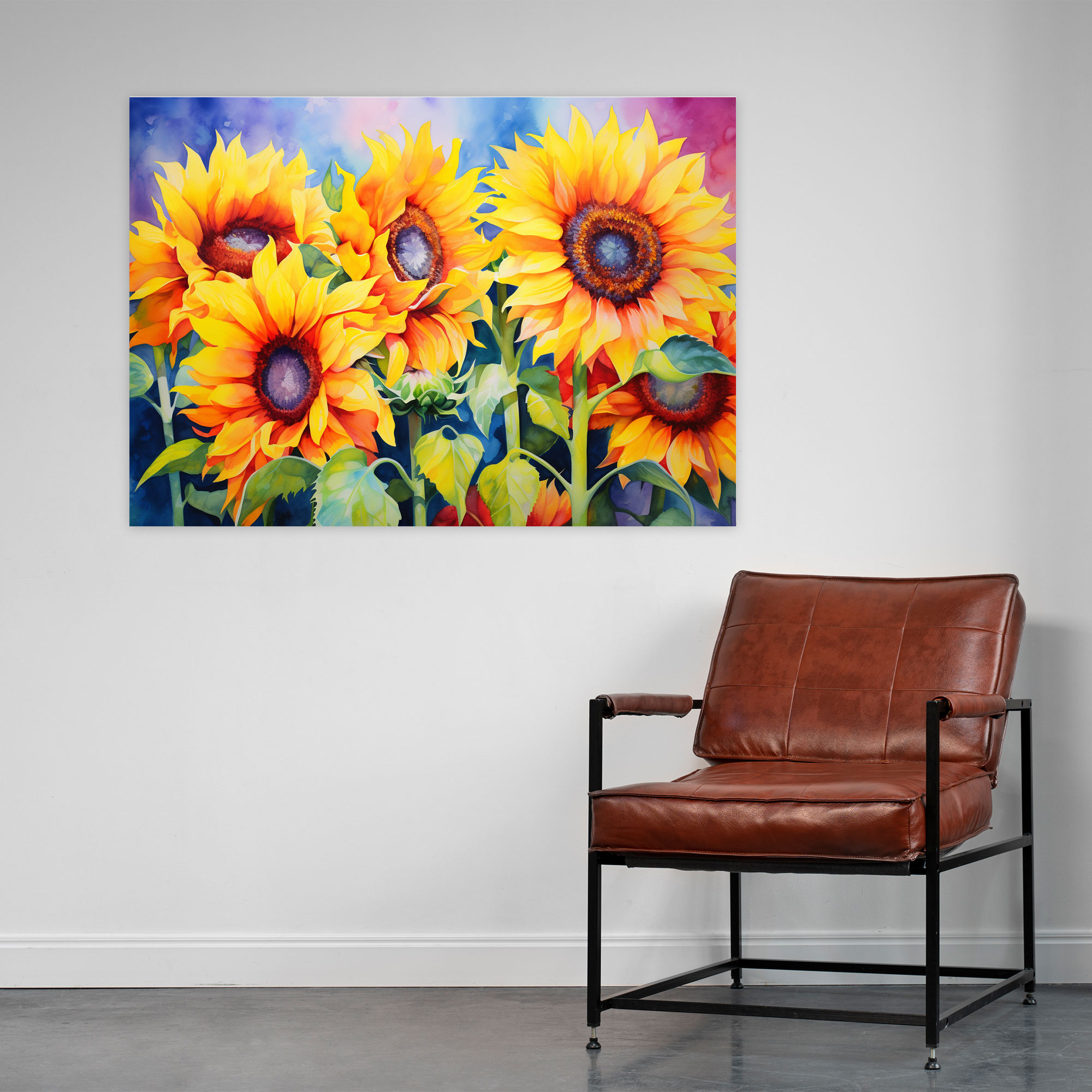 Sunflowers Canvas Print - Earth, Radiating Warmth And Happiness, Home Decoration, Sunflowers In Field