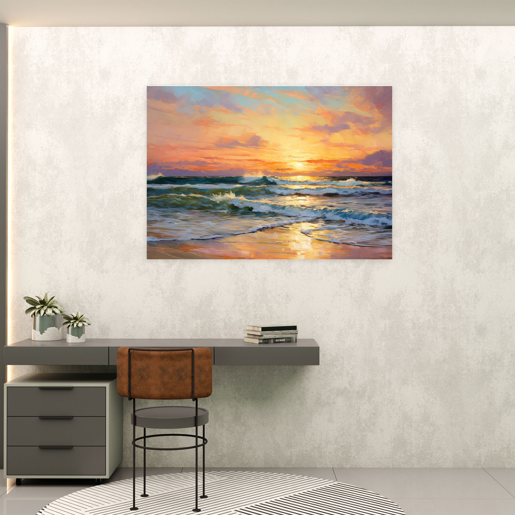 Tranquil Sunset Wall Art - Earth, Canvas, Canvas Print, Colorful Sunset