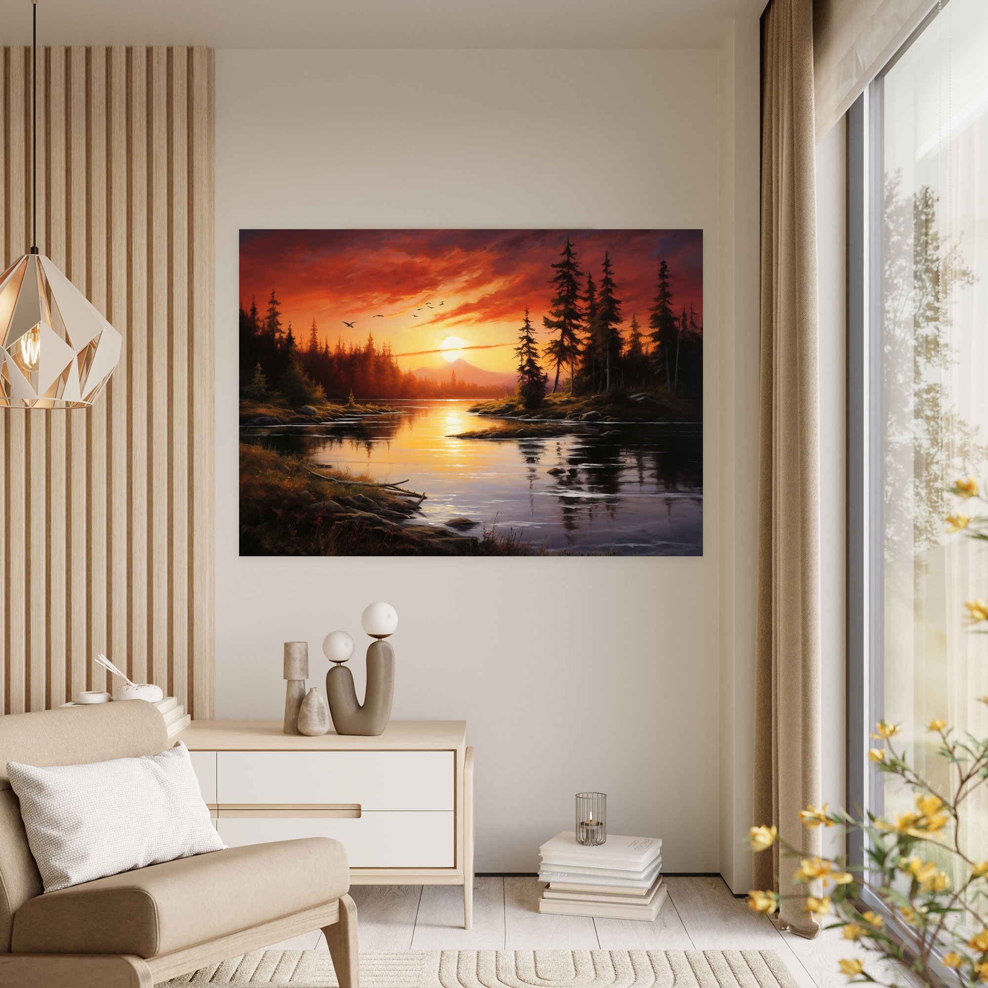 Serene Sunrise Canvas Print - Earth, Serene Sunrise, Wall Art, Wall Decoration