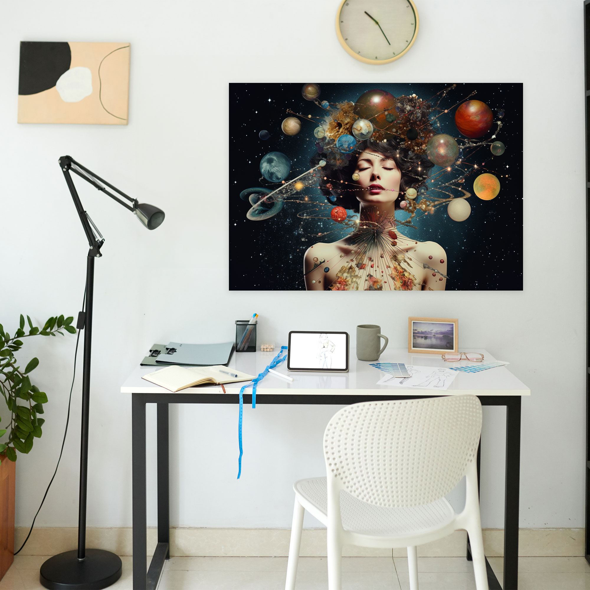 Celestial Galaxy Collage Print - Earth, Vastness Of The Universe, Galaxy, Home Decoration