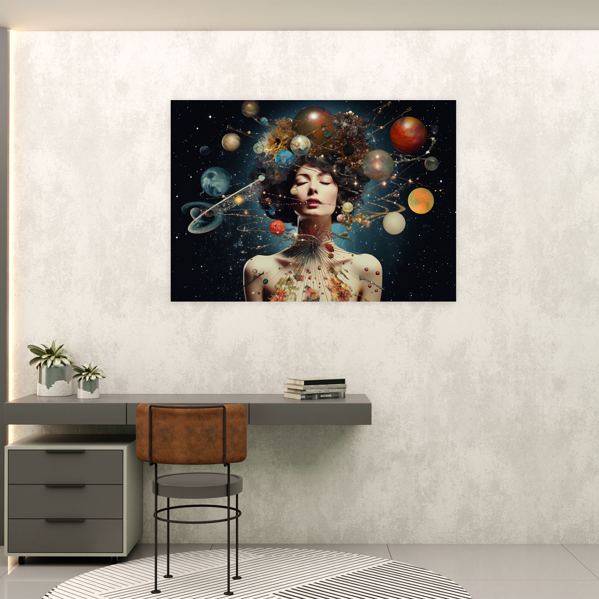 Celestial Galaxy Collage Print - Earth, Vastness Of The Universe, Galaxy, Home Decoration