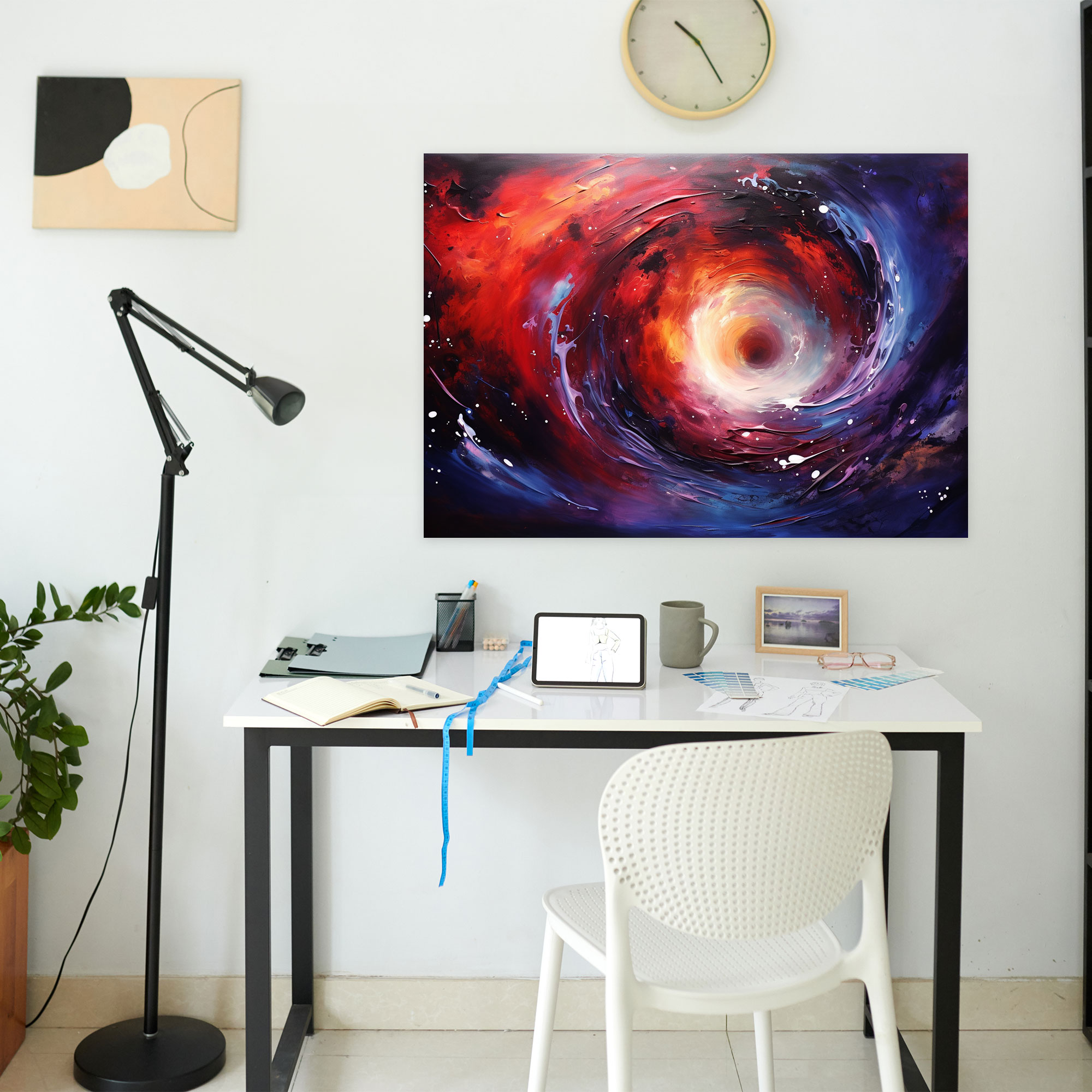 Galaxy Abstract Canvas Print - Earth, Galaxy, Wall Decoration, Canvas Wall Art