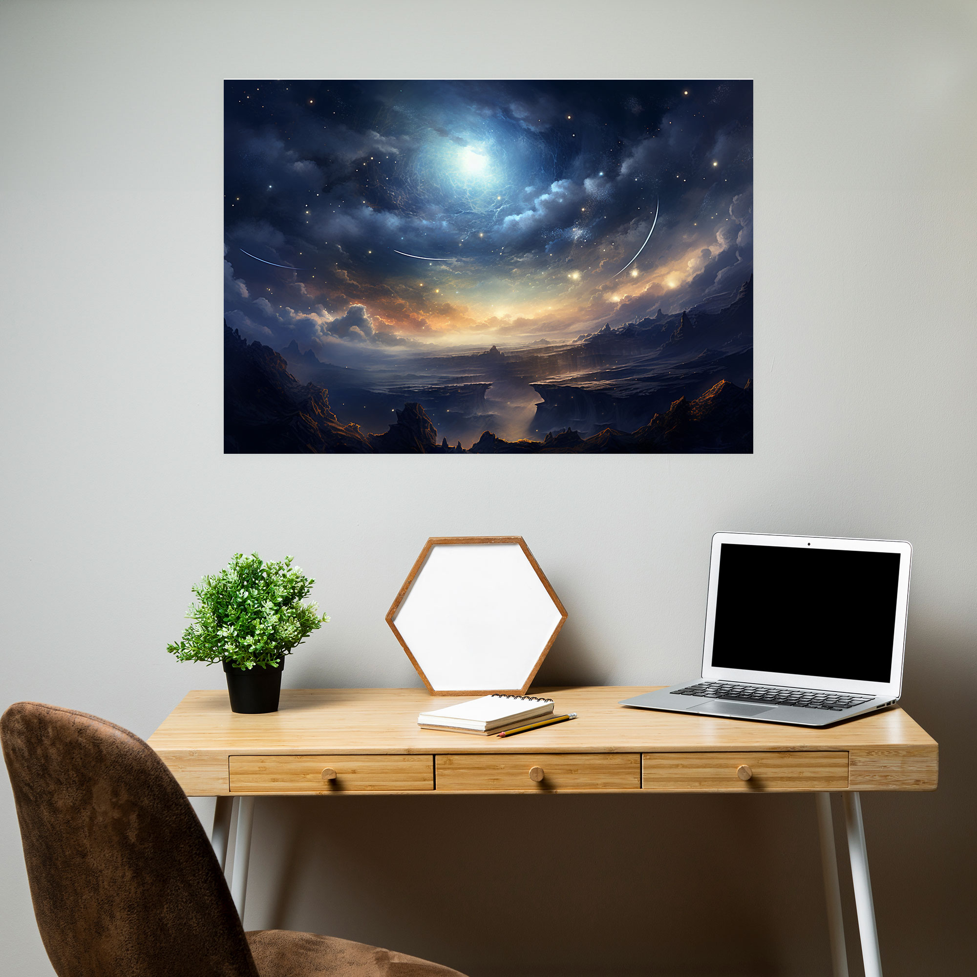 Galaxy Celestial Wall Art - Earth, Galaxy, Wall Decoration, Wall Art