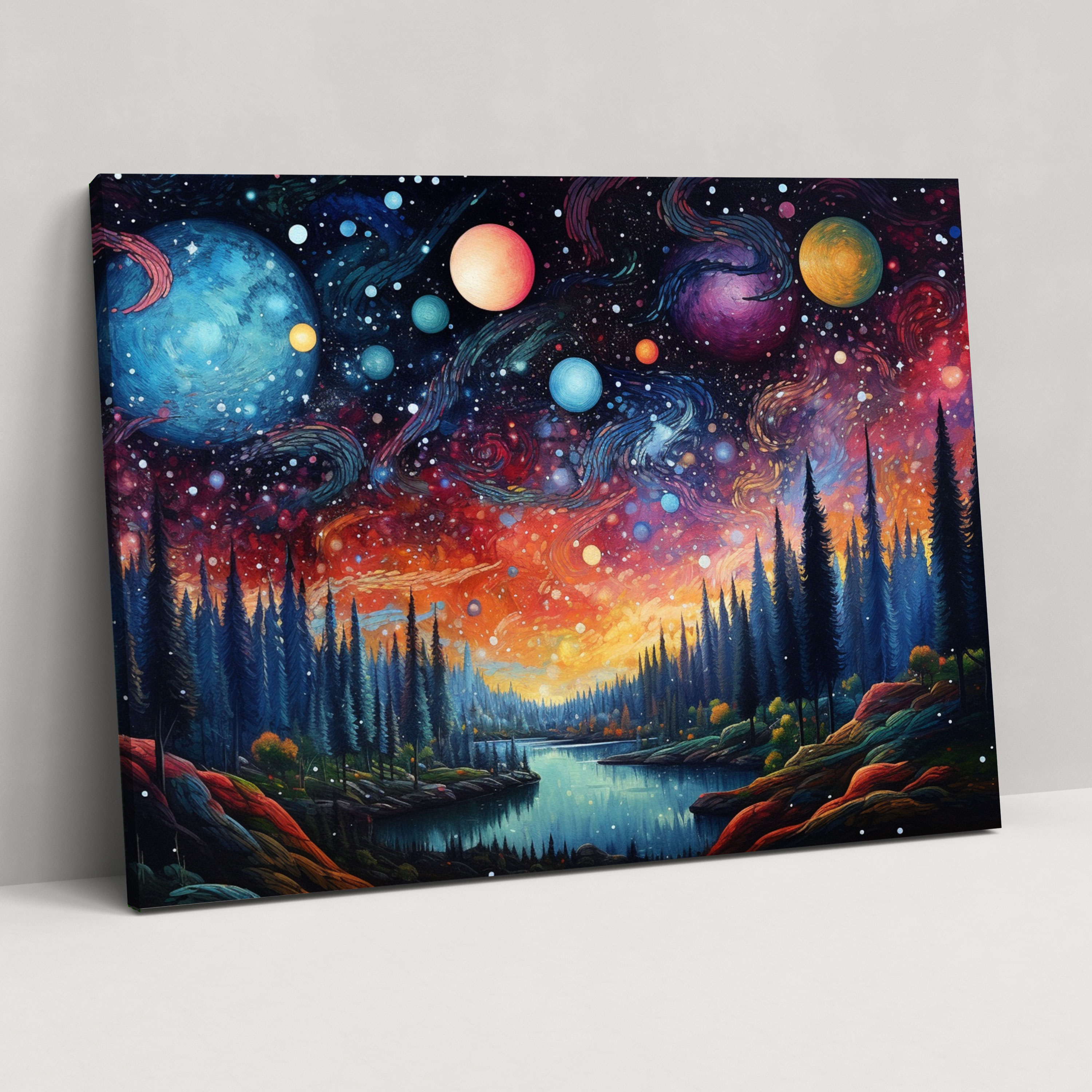 Galaxy Whimsical Canvas Print - Earth, Wall Decoration, Whimsical, Canvas Print