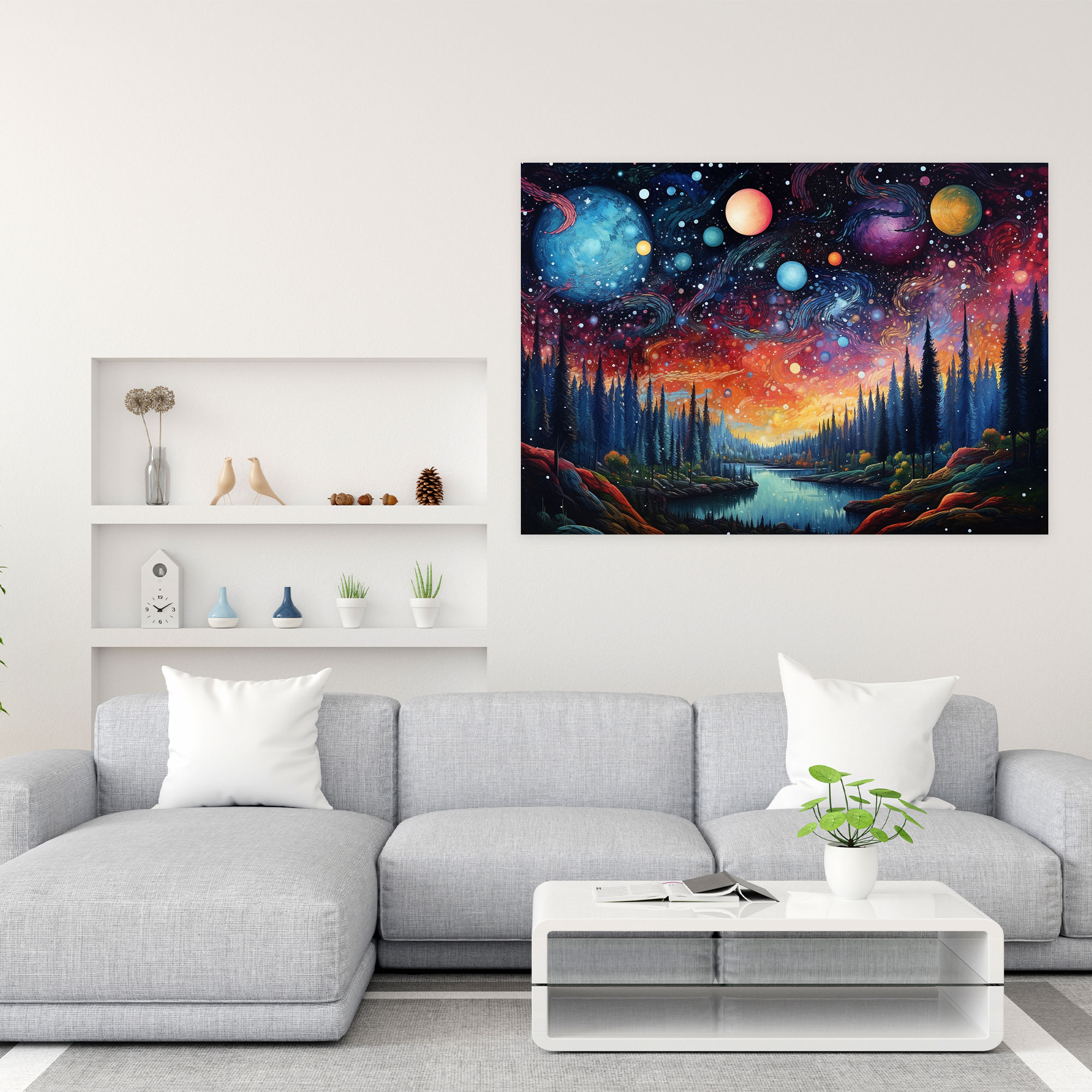 Galaxy Whimsical Canvas Print - Earth, Wall Decoration, Whimsical, Canvas Print