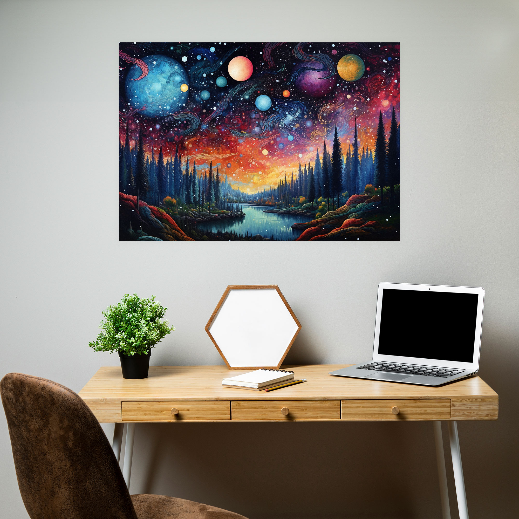 Galaxy Whimsical Canvas Print - Earth, Wall Decoration, Whimsical, Canvas Print