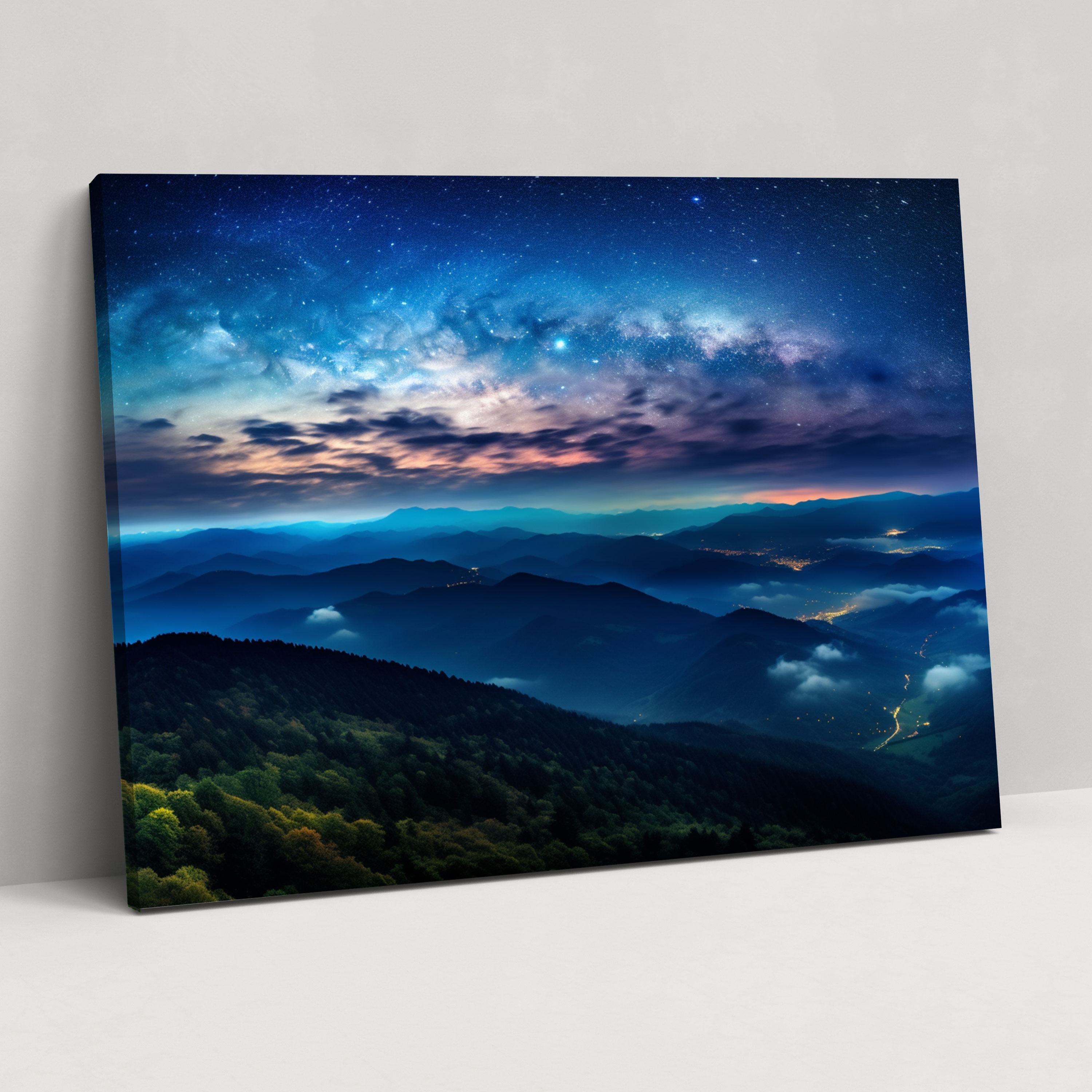 Galaxy Milky Way Wall Art - Earth, Wall Art, Mountaintop, Home Decoration