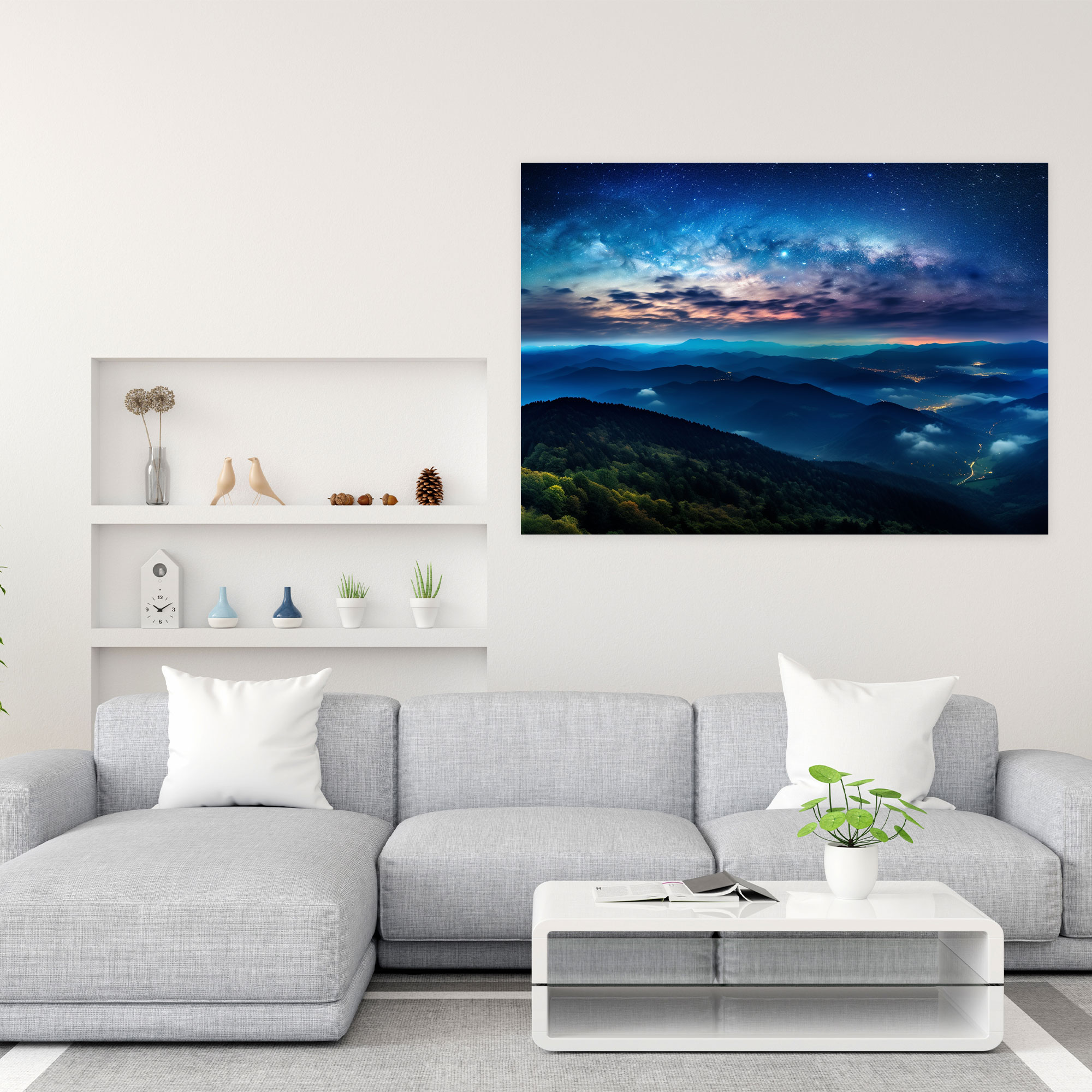 Galaxy Milky Way Wall Art - Earth, Wall Art, Mountaintop, Home Decoration