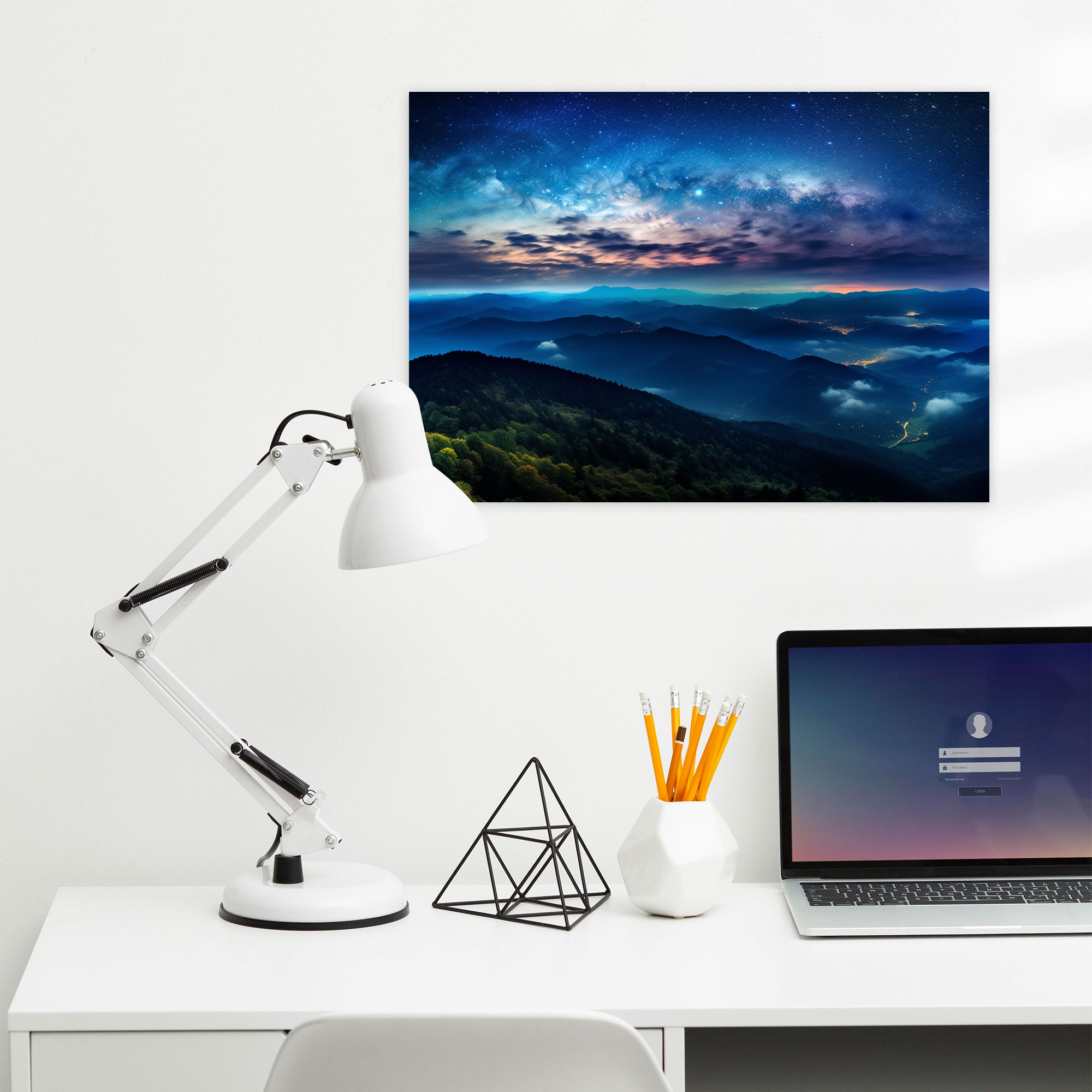 Galaxy Milky Way Wall Art - Earth, Wall Art, Mountaintop, Home Decoration
