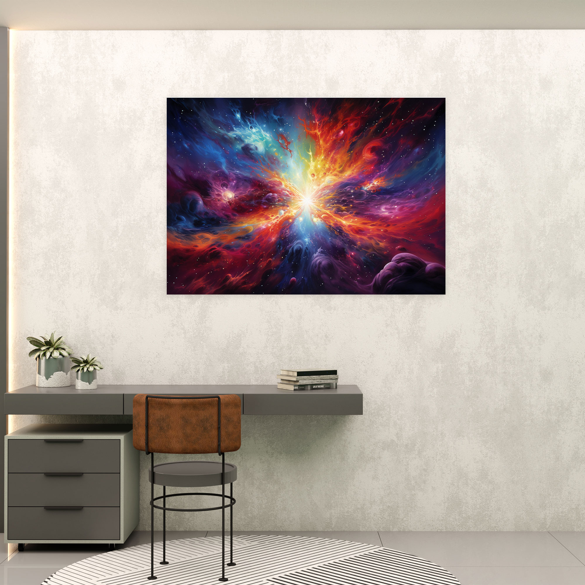 Cosmic Galaxy Explosion Canvas Print - Earth, Wall Art, Canvas, Wall Decoration