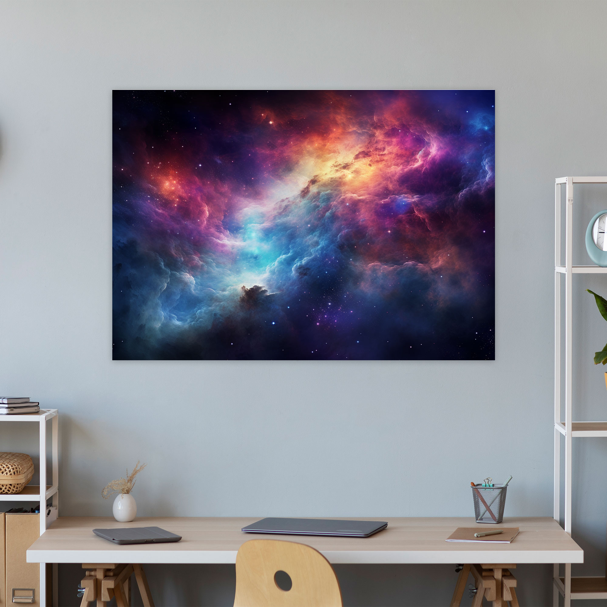 Nebula Galaxy Canvas Print - Earth, Nebula-Inspired Galaxy Artwork, Canvas, Canvas Wall Art