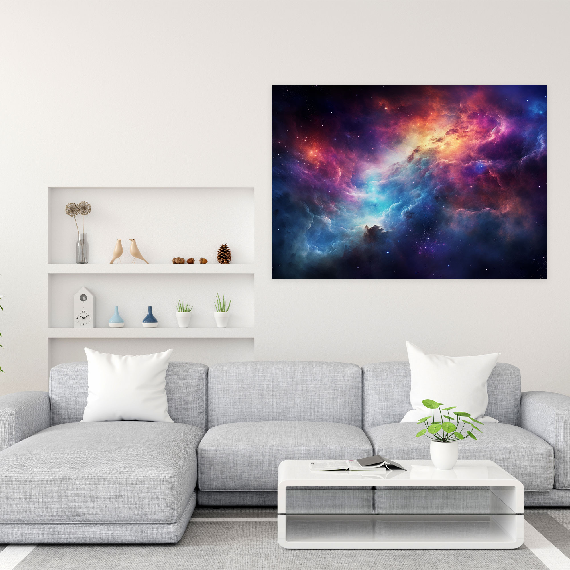 Nebula Galaxy Canvas Print - Earth, Nebula-Inspired Galaxy Artwork, Canvas, Canvas Wall Art