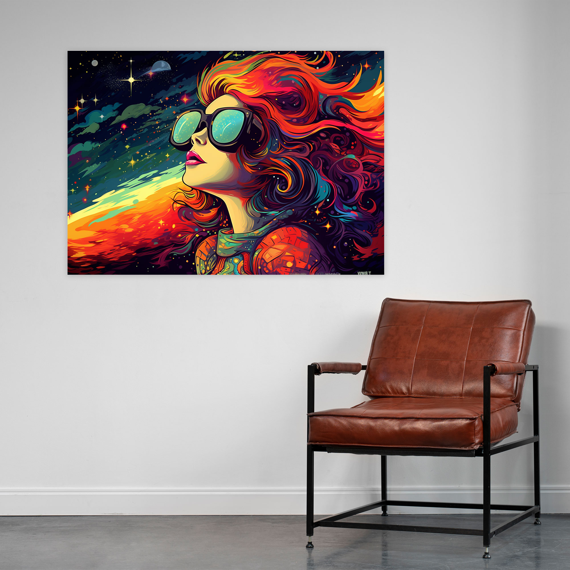 Retro Galaxy Wall Art - Earth, Wall Decoration, Galaxy, Canvas