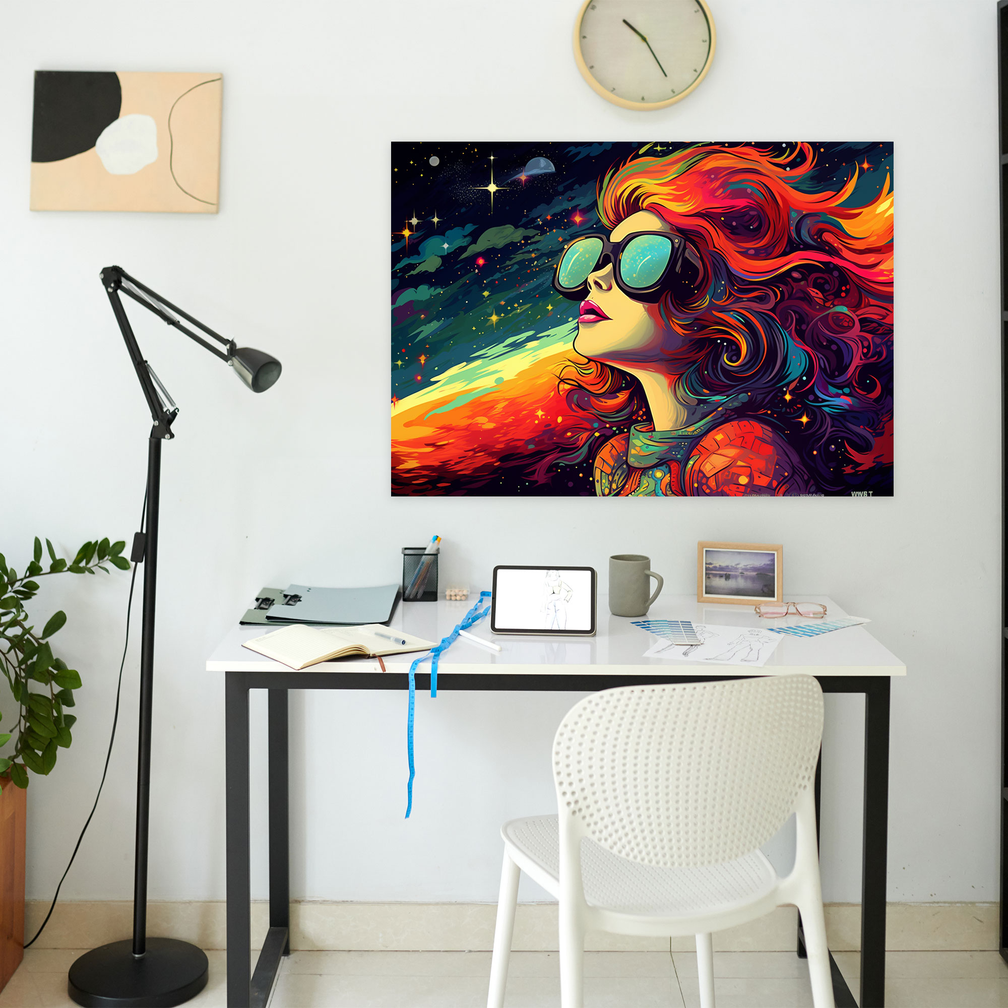 Retro Galaxy Wall Art - Earth, Wall Decoration, Galaxy, Canvas
