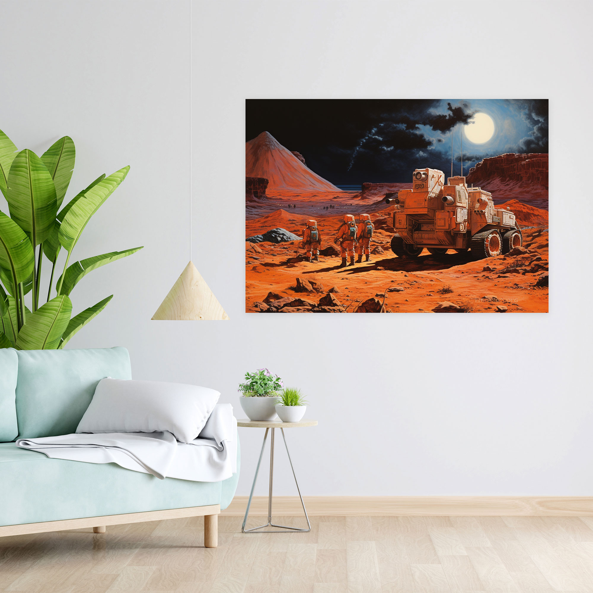 Mars Collage Wall Art - Earth, Mars, Canvas, Canvas Wall Art