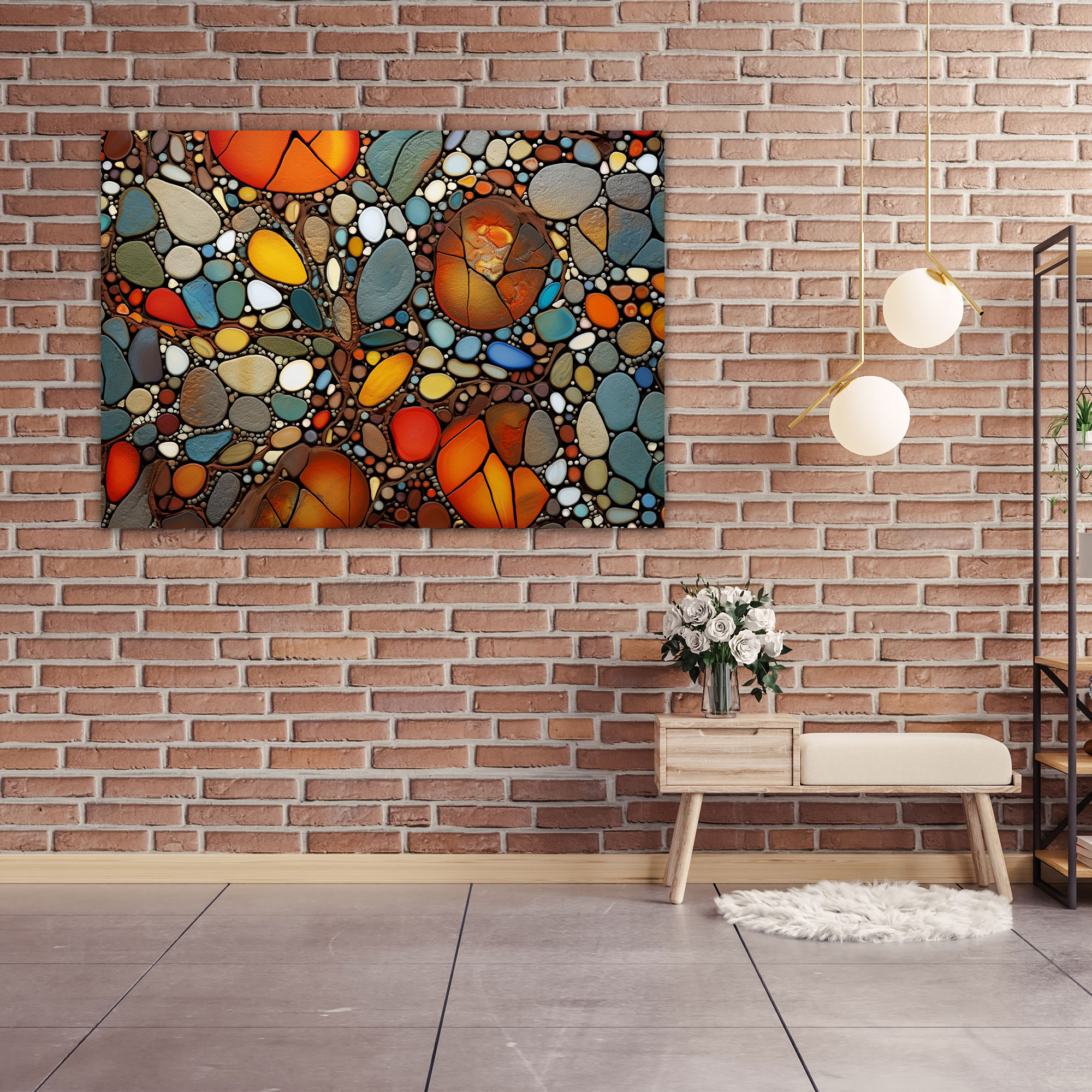 Mars Mosaic Wall Art - Earth, Mars, Home Decoration, Wall Art