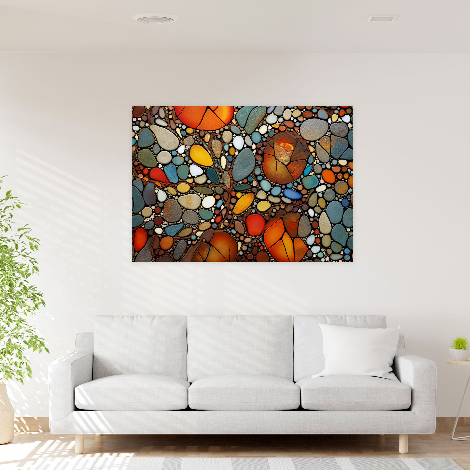 Mars Mosaic Wall Art - Earth, Mars, Home Decoration, Wall Art